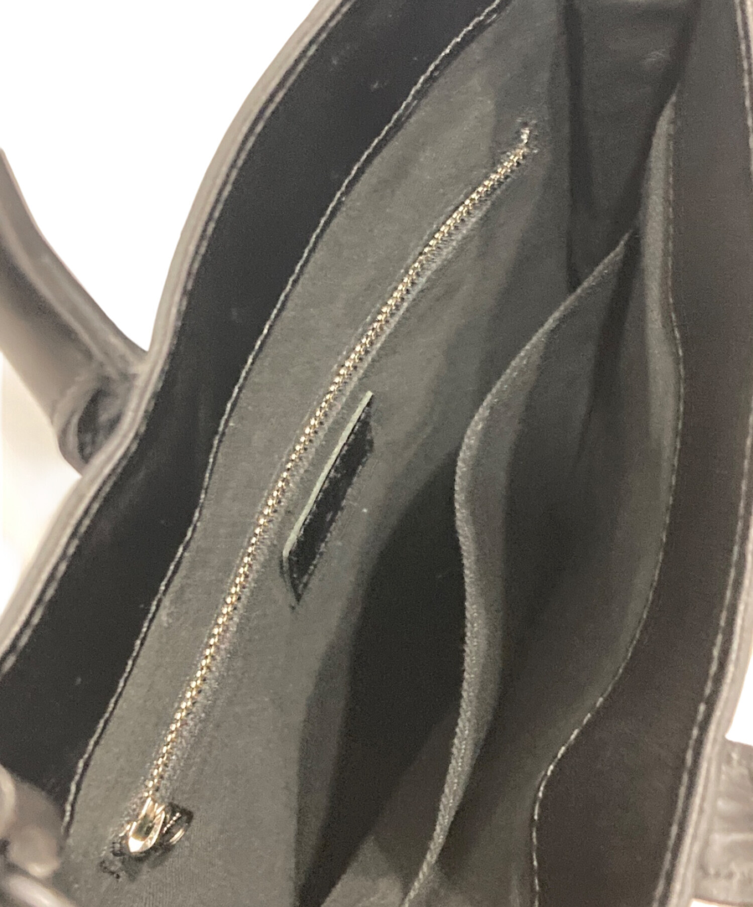 中古・古着通販】Y's (ワイズ) PRINT SOFT LEATHER TOTE BAG ブラック