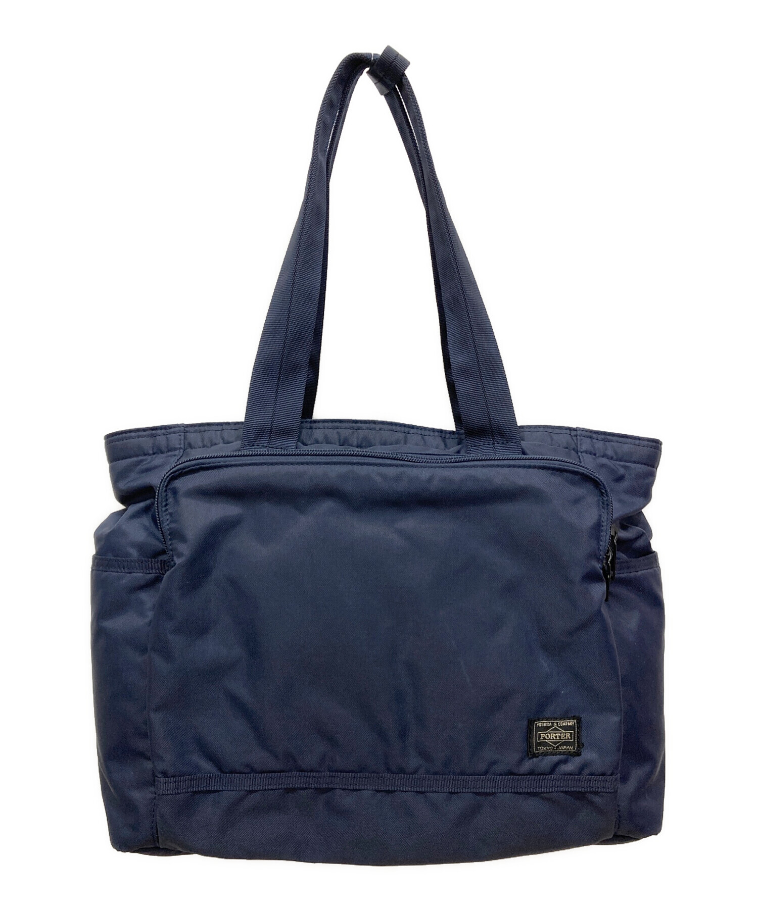 中古・古着通販】PORTER (ポーター) フラッシュトートバッグ ネイビー 