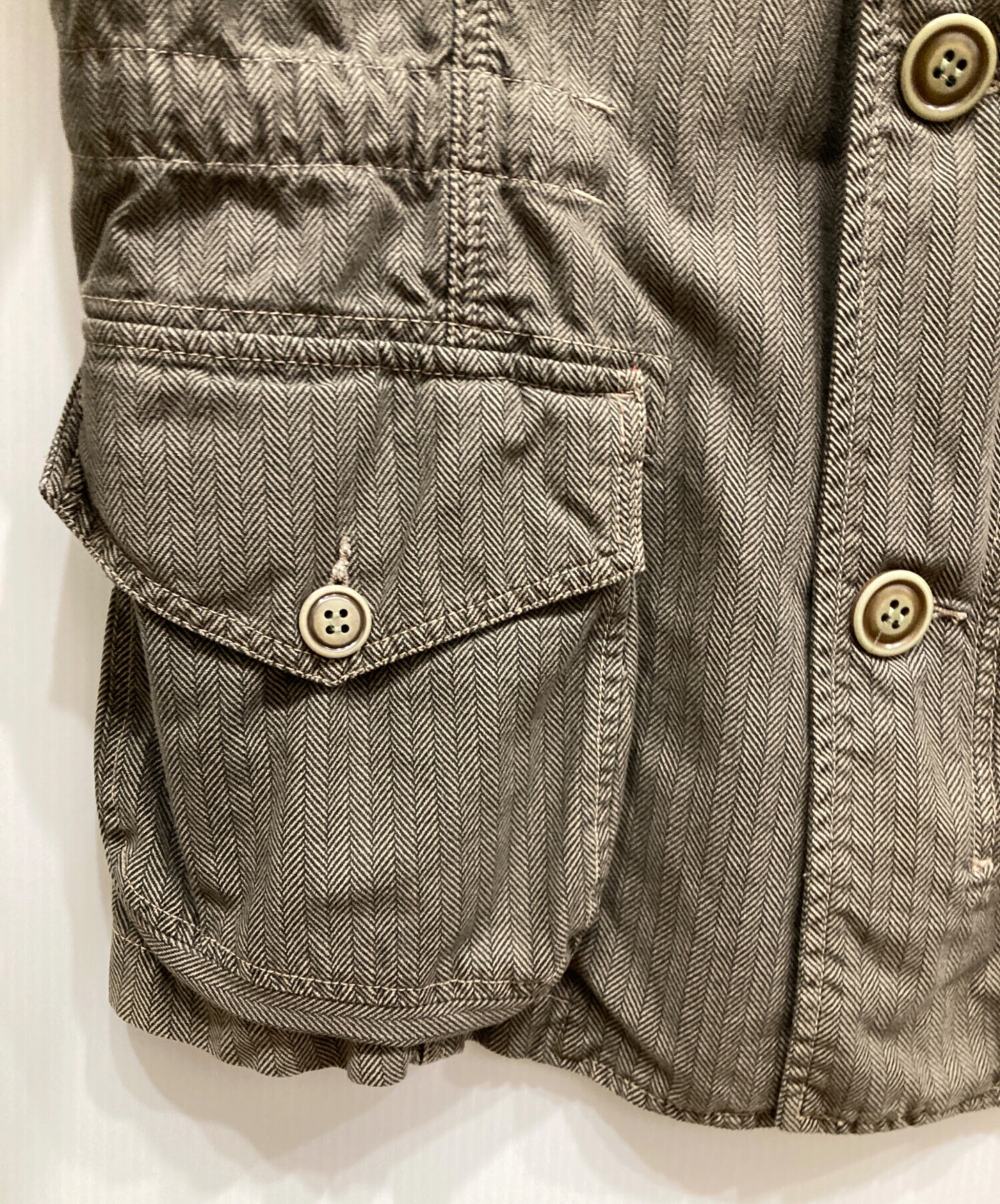 中古・古着通販】DIESEL (ディーゼル) ヘリンボーンフィールジャケット 