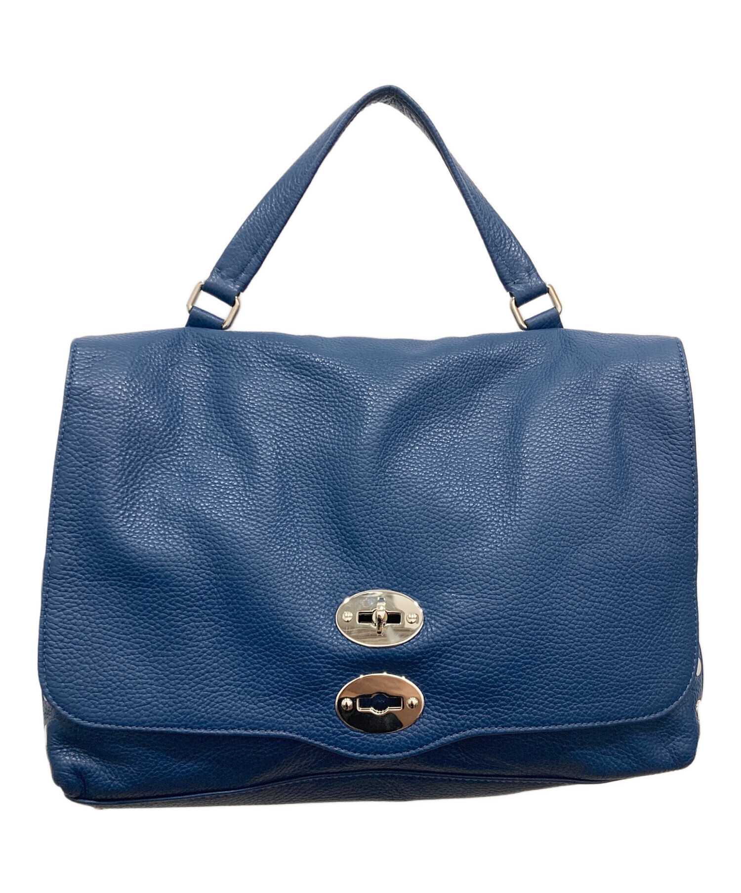 ザネラート　ZANELLATO 新品未使用　トートバッグ　定価110000円 zanellato (ザネラート) POSTINA M ツイストロック トートバッグ ブルー 未使用品