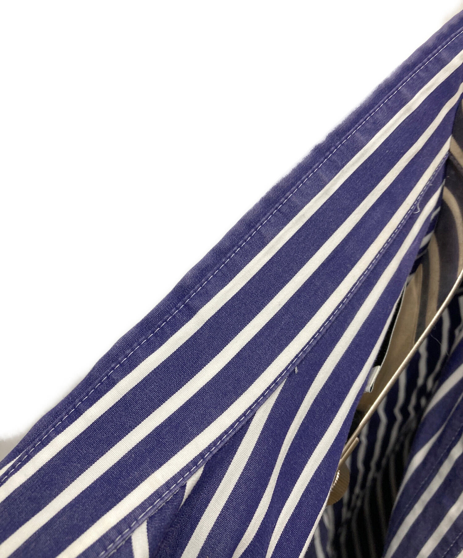 HYKE ストライプ シャツオールインワン 中古・古着通販】HYKE (ハイク) 20SS ベルトリボンストライプ