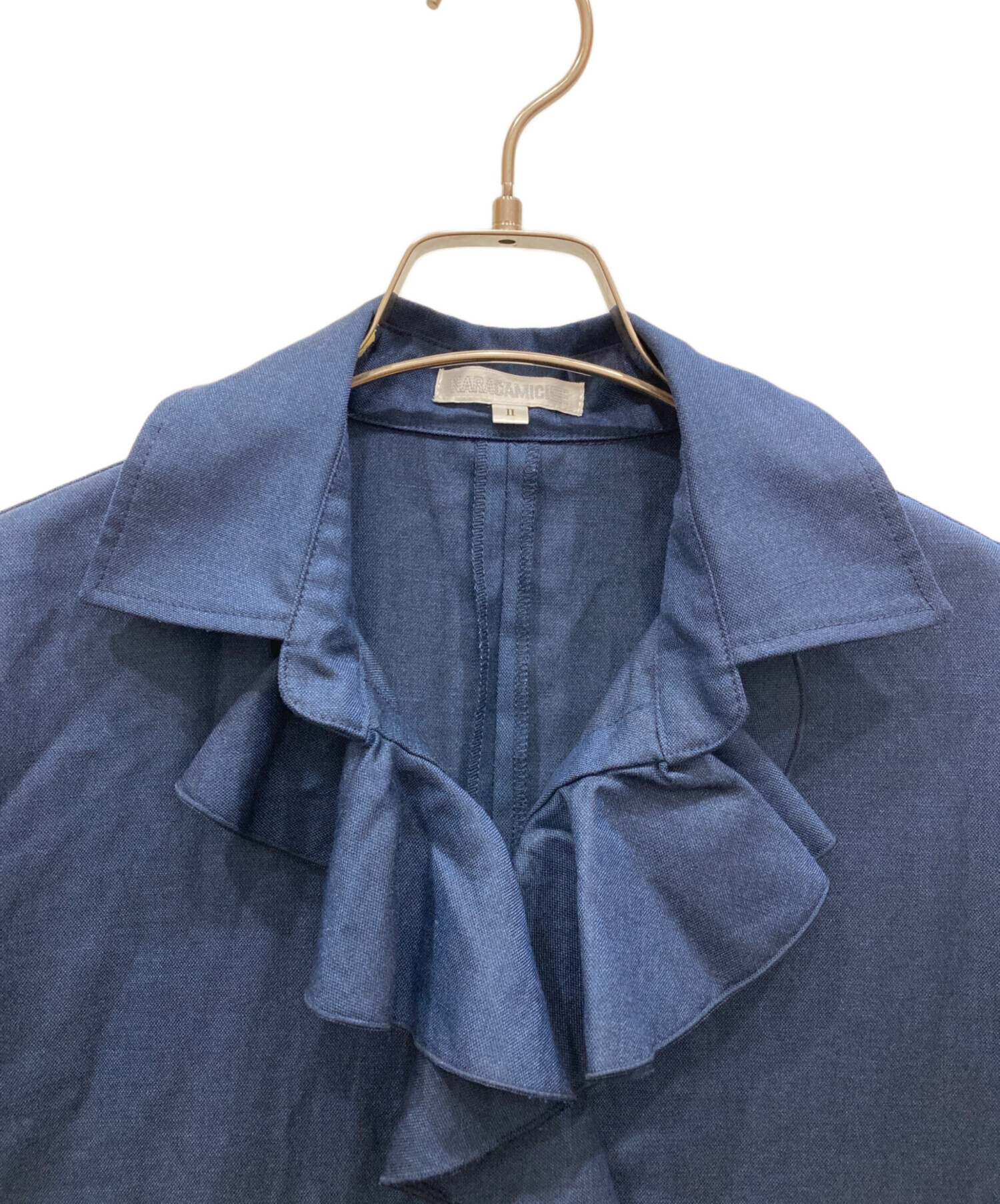 中古・古着通販】NARA CAMICIE (ナラカミーチェ) 襟付きフリル 