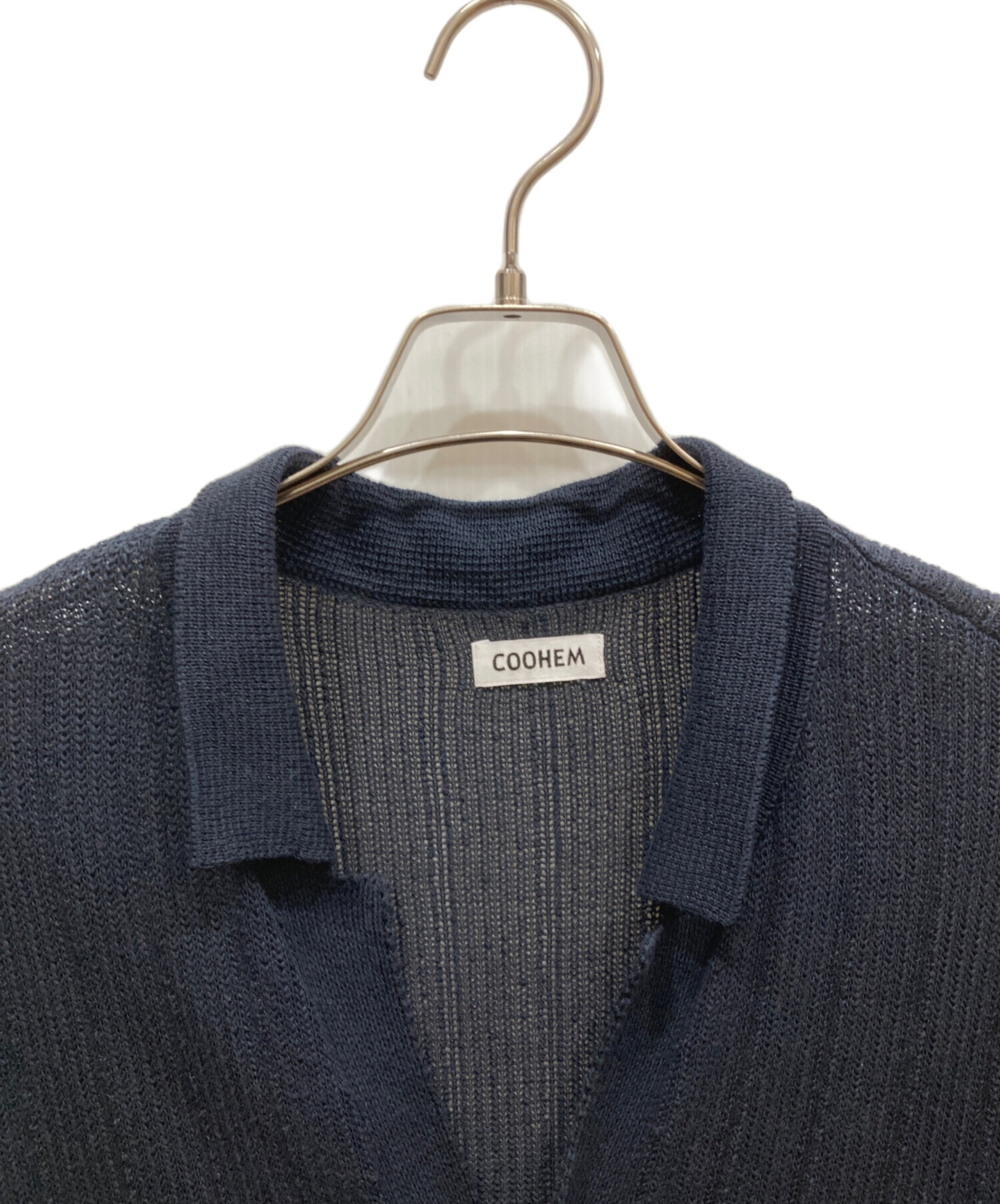 中古・古着通販】Coohem (コーヘン) ニットシャツ ネイビー サイズ:XL
