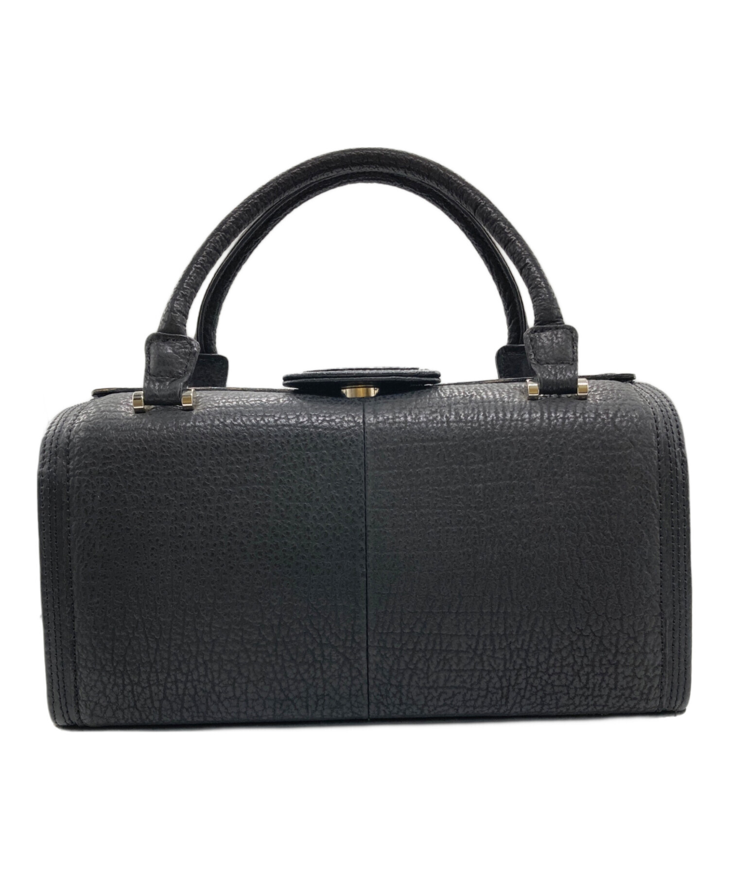 中古・古着通販】- (-) シャークスキンハンドバッグ ブラック