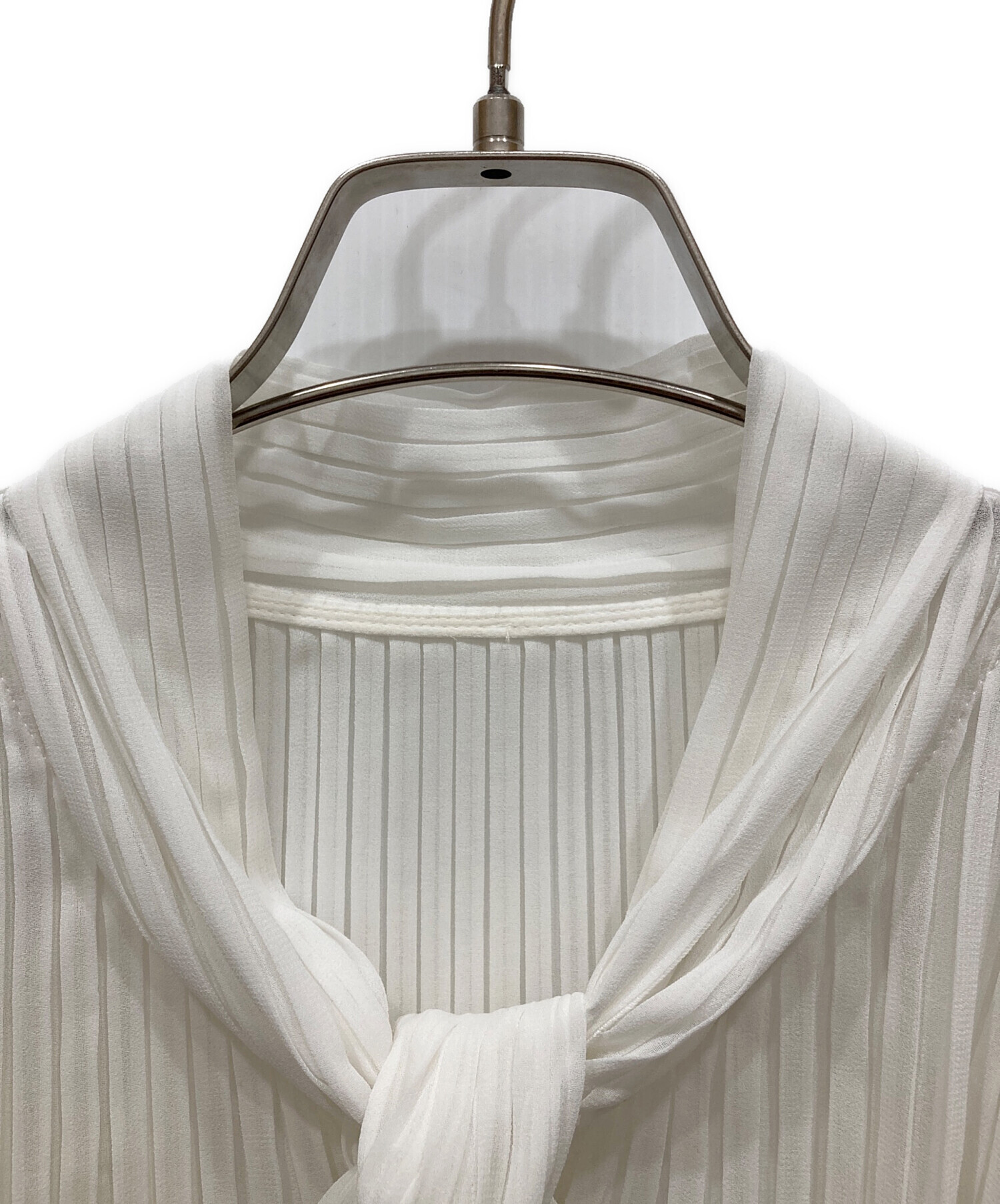 【瀬戸大橋店】 中古 BALLSEY | ボールジー ブラウス シルクオーガンジー ハイネックブラウス 11-01-01-01831HY ホワイト サイズ：36 【110】 Ballsey - 【瀬戸大橋店】 中古 BALLSEY | ボールジー ブラウス シルク