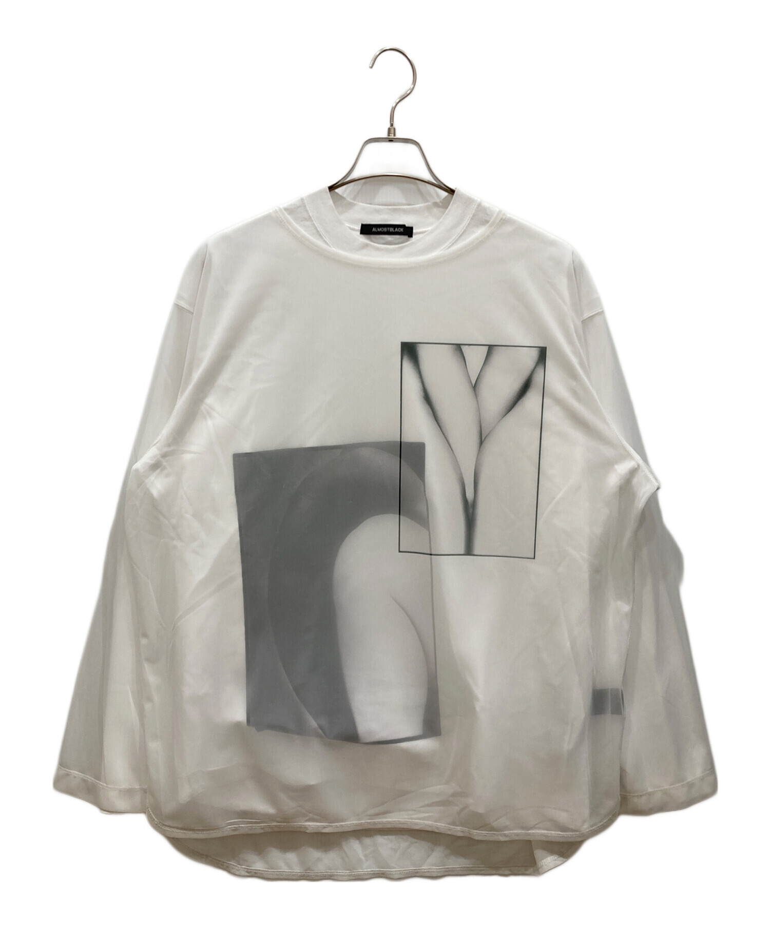 トップス ALMOSTBLACK LAYERED CREW NECK PRINT TEE 中古・古着通販】ALMOSTBLACK (オールモストブラック) LAYERED L/S
