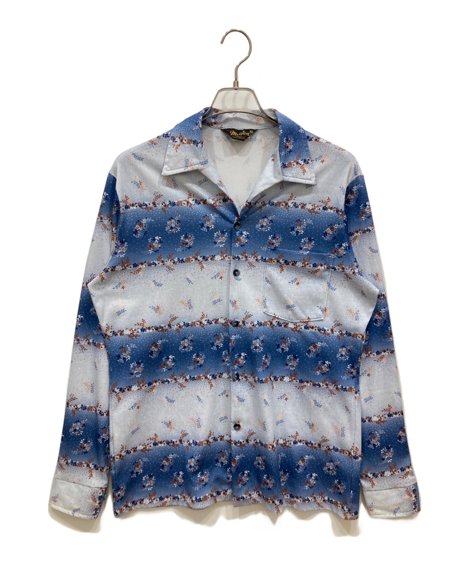 中古・古着通販】mr.jan (エム.ジェーエーエヌ) 70s 柄シャツ ブルー