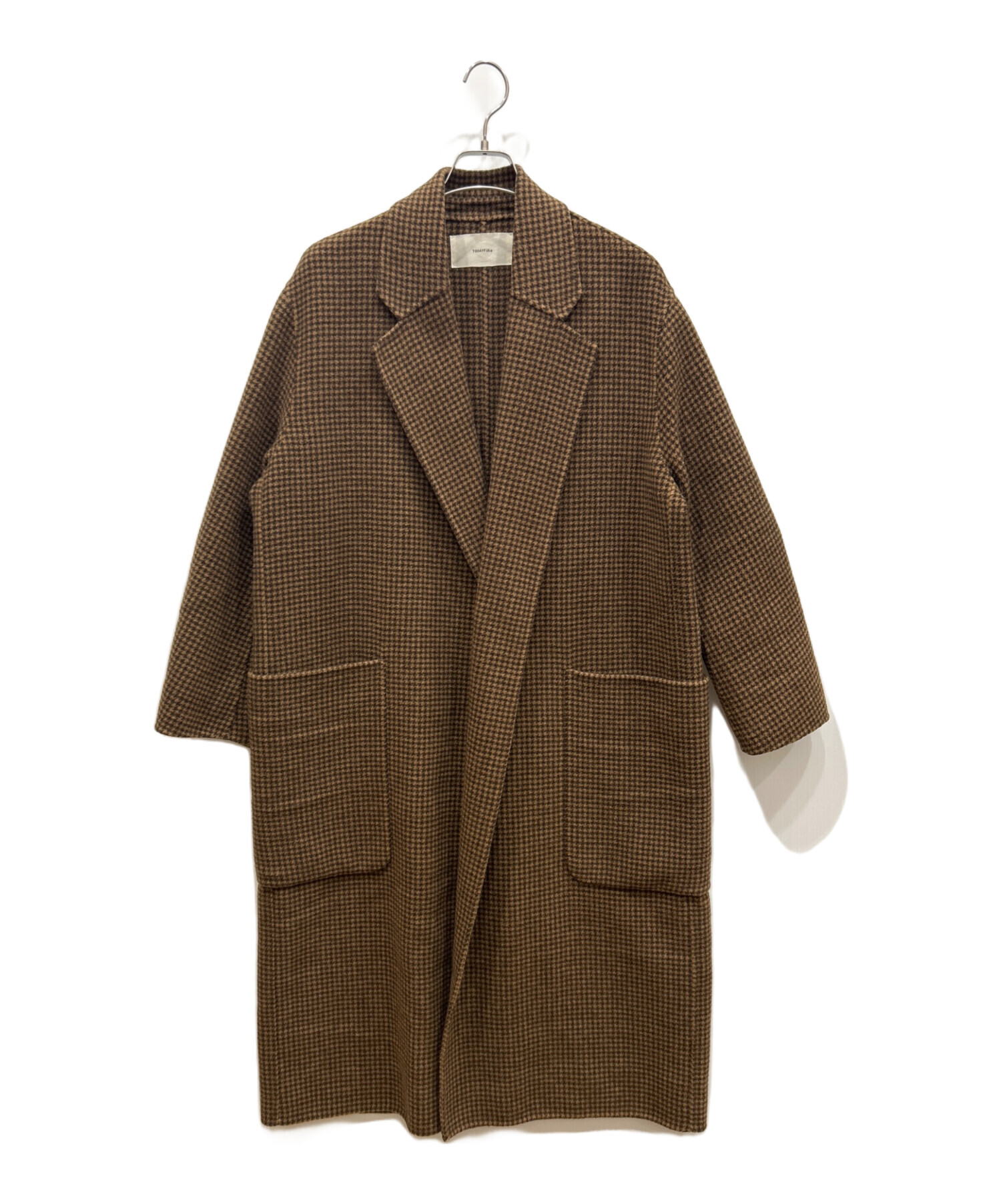 中古・古着通販】TODAYFUL (トゥデイフル) Over Check Coat ブラウン 