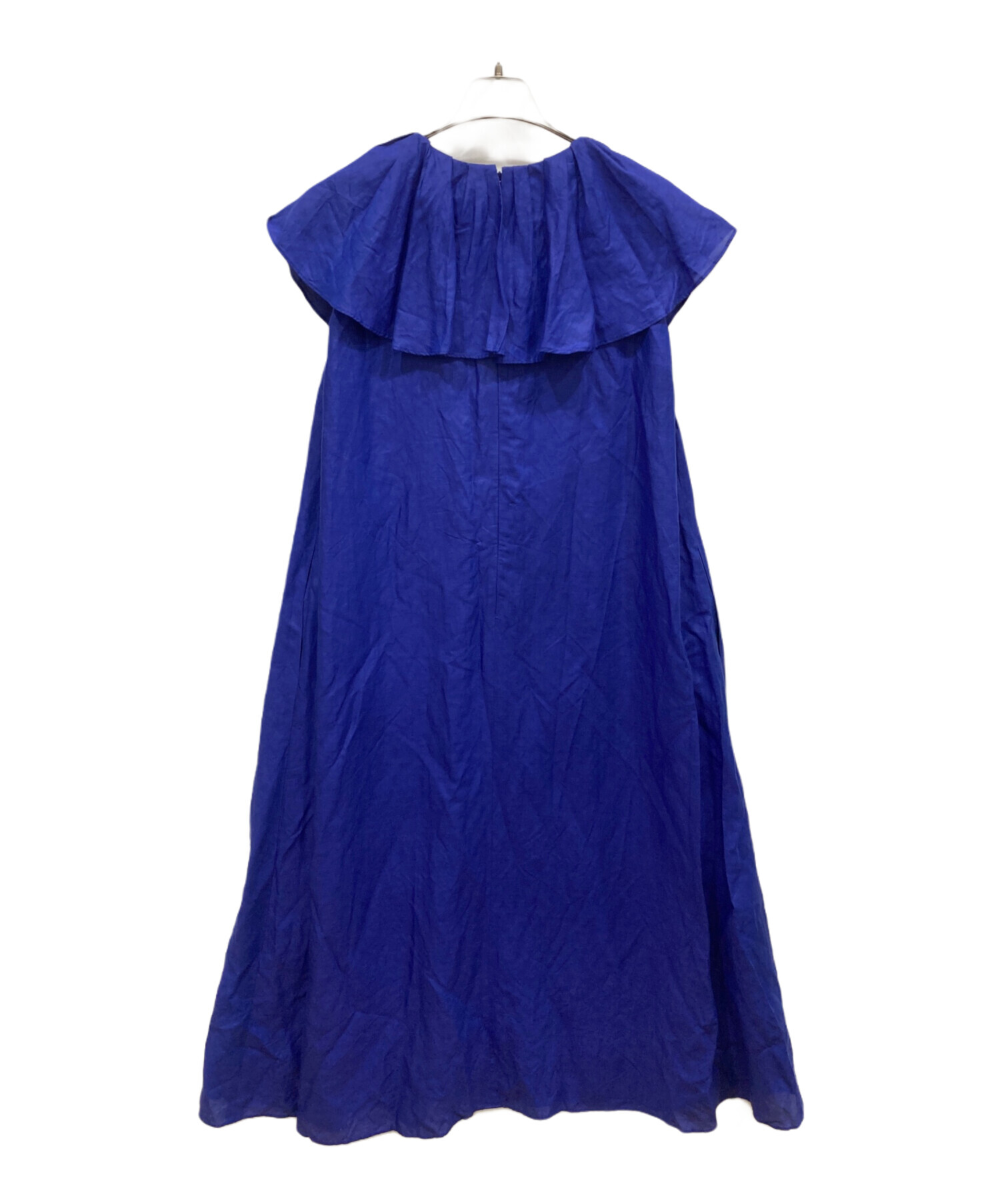 中古・古着通販】ADORE (アドーア) ラスター麻ロングワンピース ブルー 