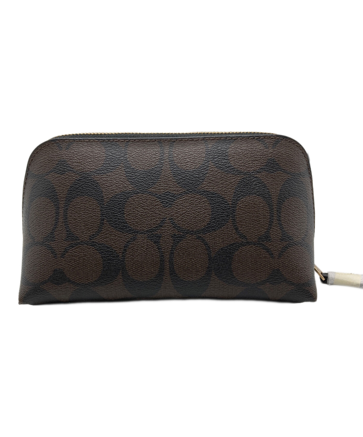 中古・古着通販】COACH (コーチ) コスメポーチ シグネチャー ブラウン 