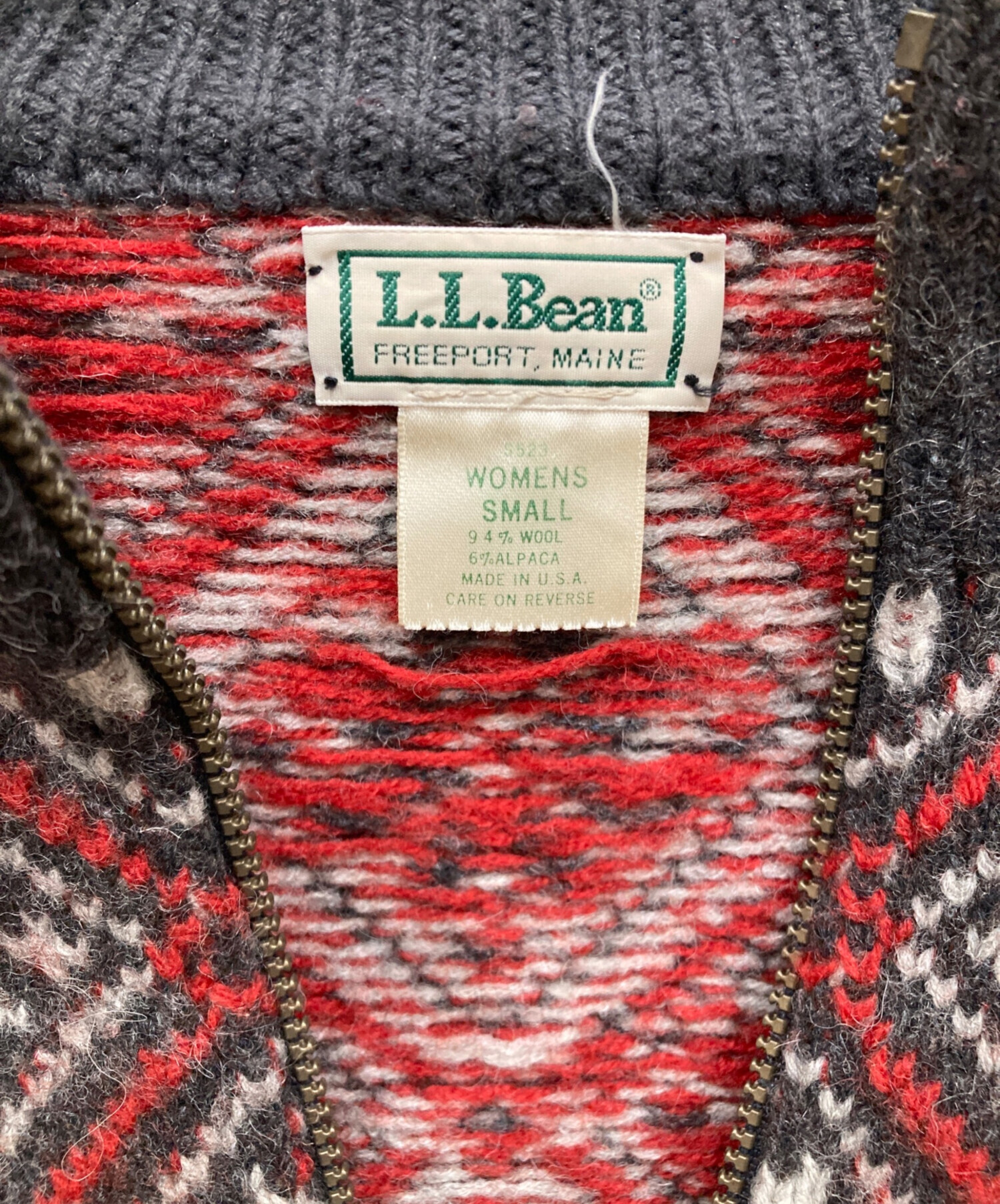 中古・古着通販】L.L.Bean (エルエルビーン) ノルディックジップニット 