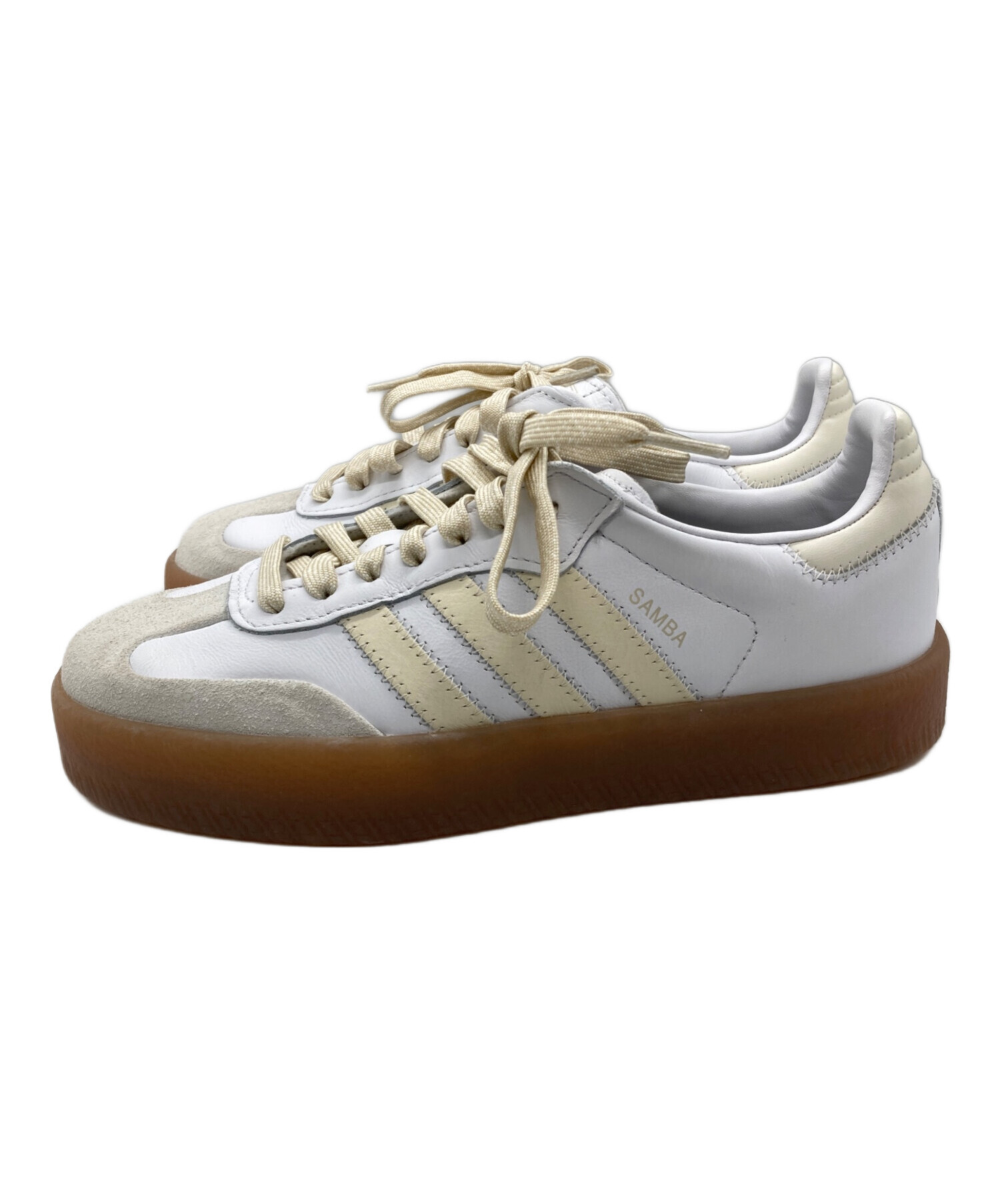 中古・古着通販】adidas (アディダス) SAMBAE W ホワイト×アイボリー 