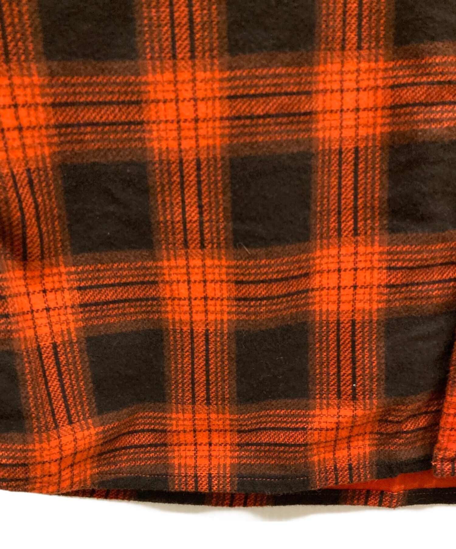 中古・古着通販】RATS (ラッツ) PRINT FLANNEL CHECK SHIRT オレンジ