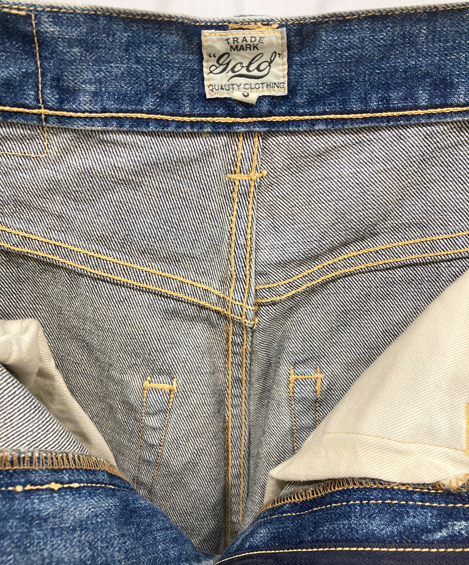 中古・古着通販】gold (ゴールド) 14oz. DENIM 5POCKET WIDE PANTS 