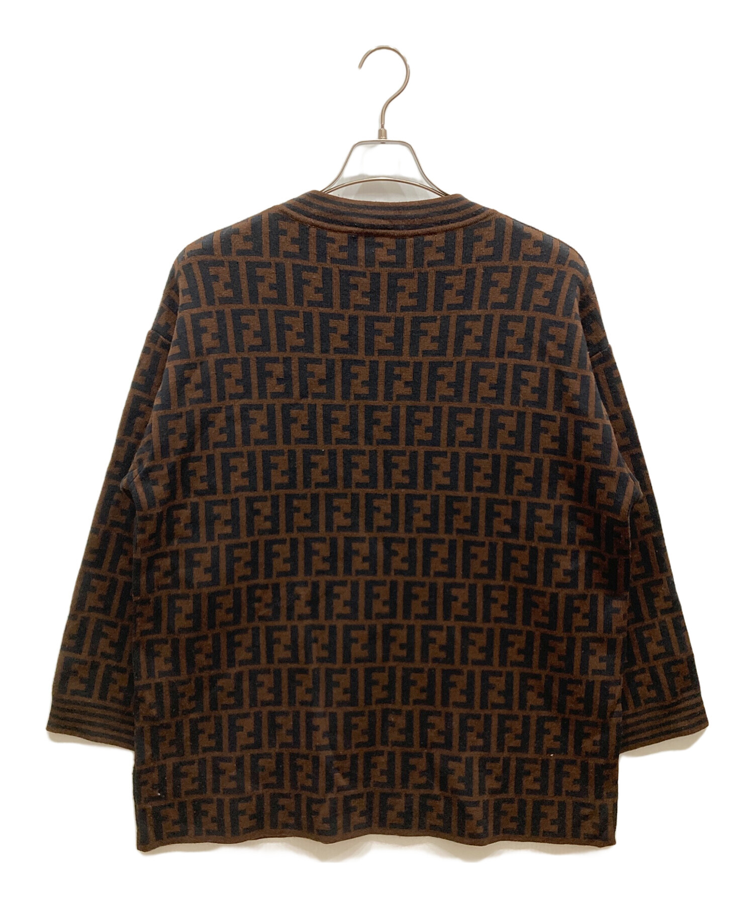 中古・古着通販】FENDI (フェンディ) ズッカ柄ウールニット ブラウン