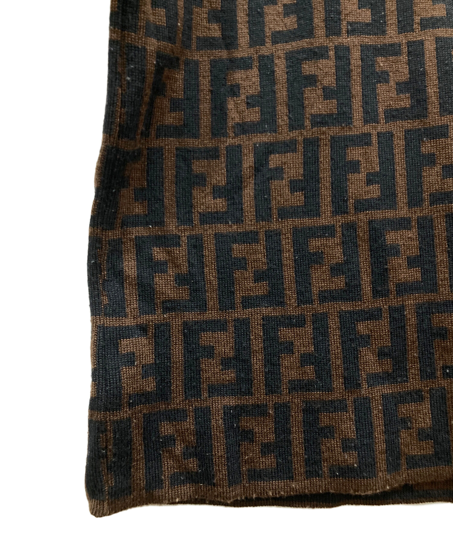 中古・古着通販】FENDI (フェンディ) ズッカ柄ウールニット ブラウン