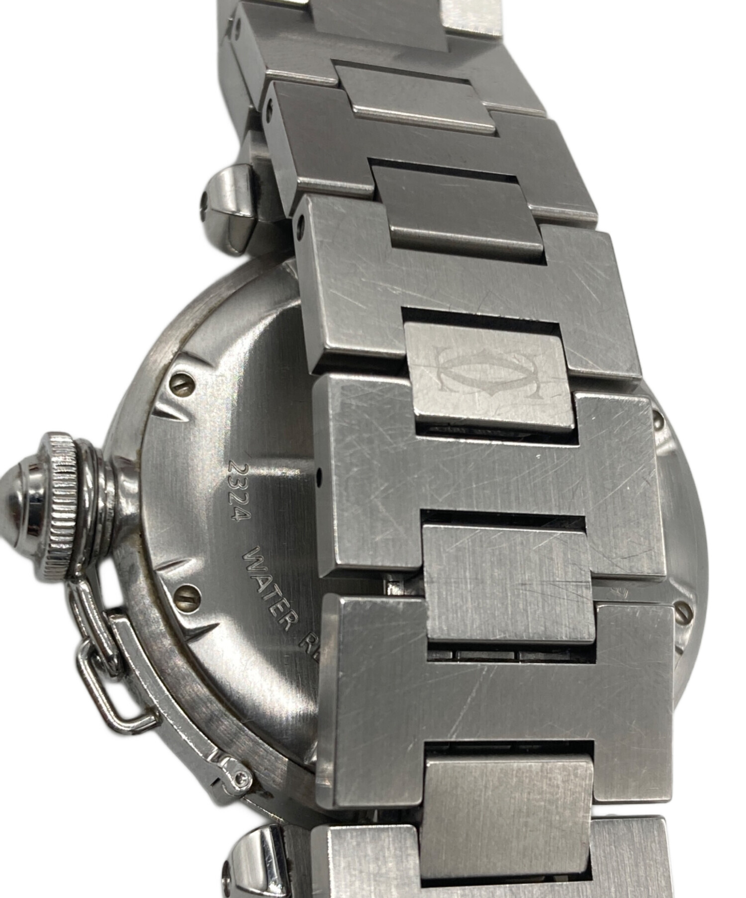 カルティエ　パシャC コマ2個 シルバー　中古品 中古・古着通販】Cartier (カルティエ) パシャC スモールデイト リスト