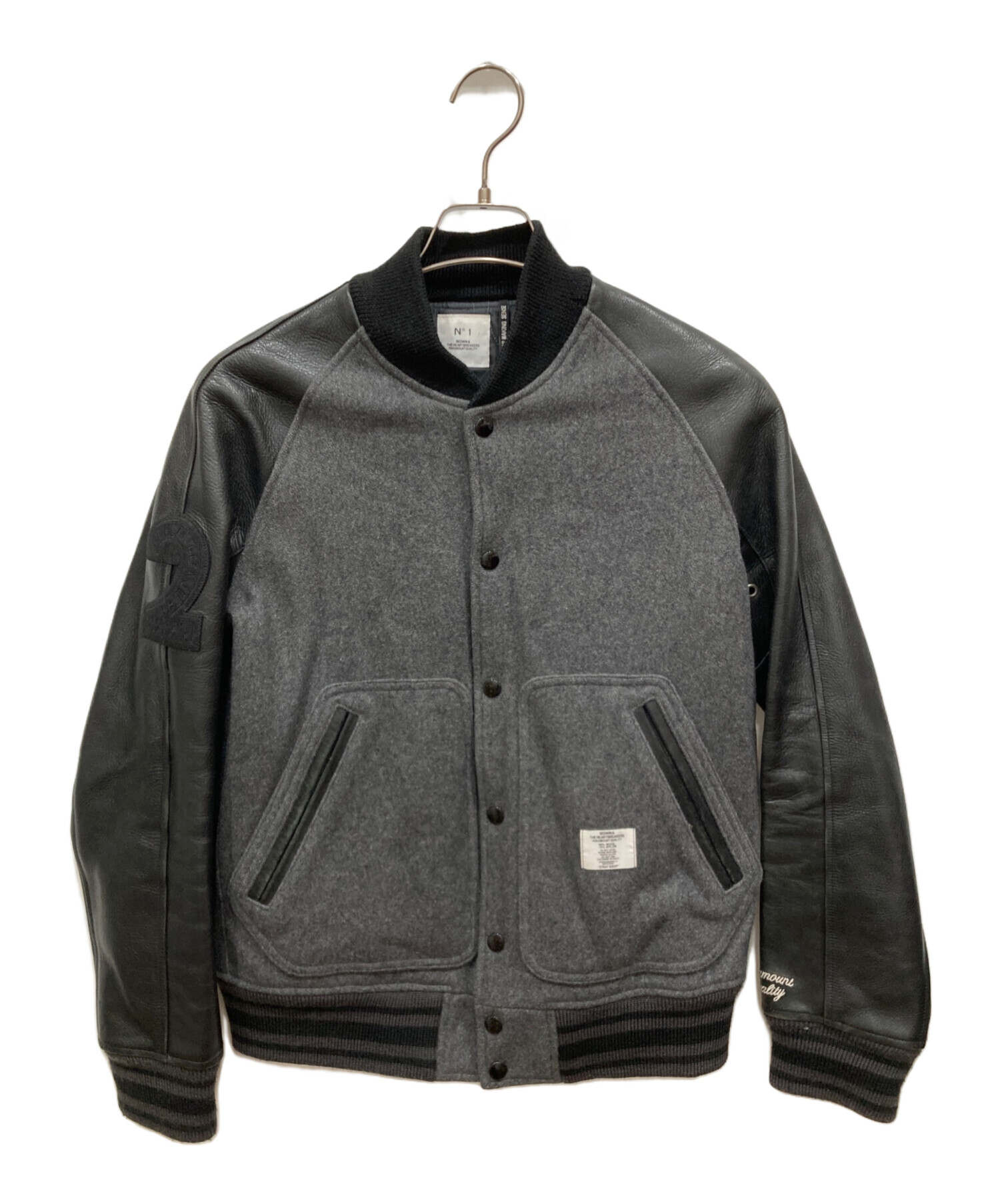 BEDWIN&THEHEARTBREAKERS スタジャン 袖レザー ブラック 中古・古着通販】BEDWIN &THE HEARTBREAKERS (ベドウィンアンドザ