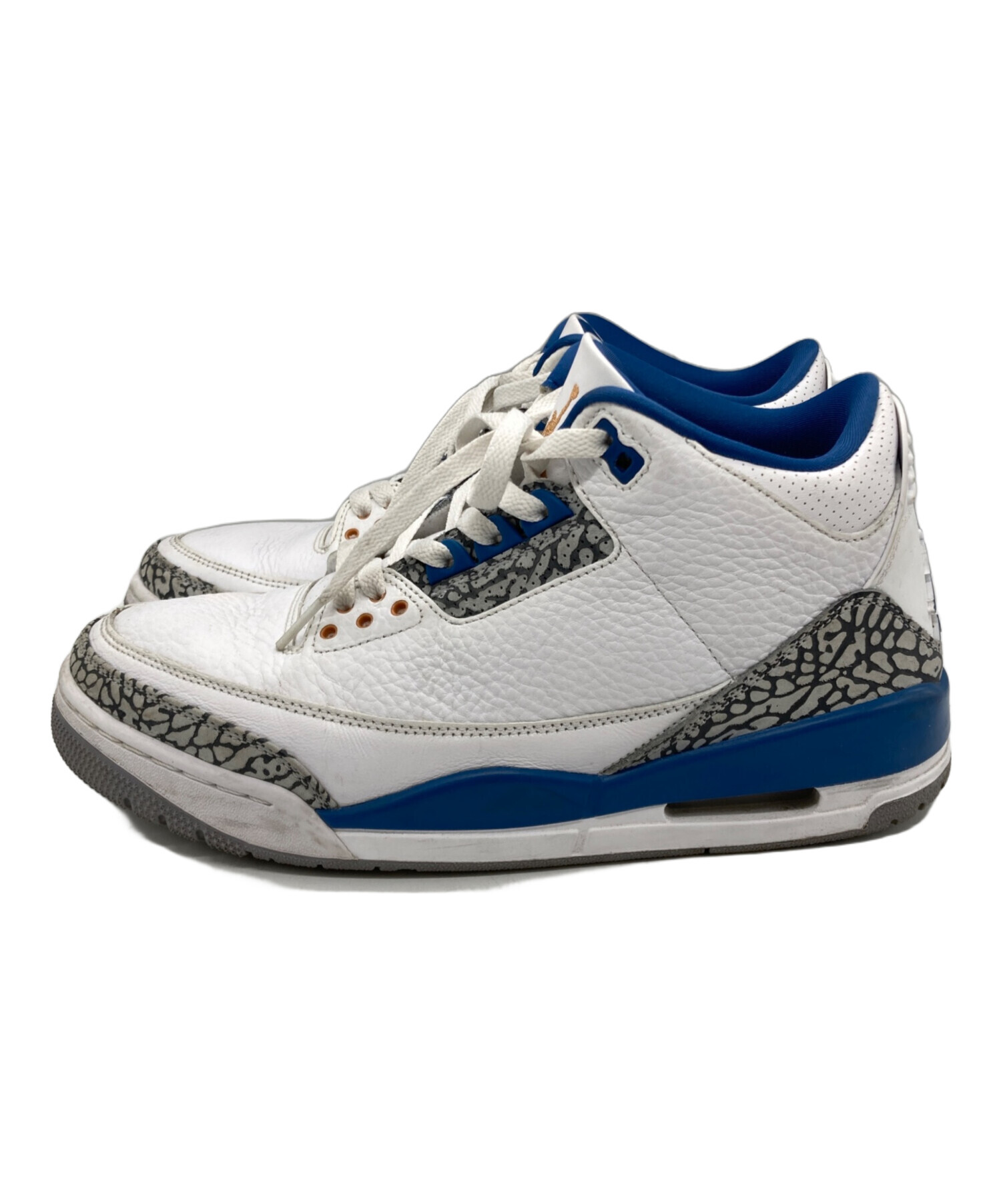 中古・古着通販】NIKE (ナイキ) AIR JORDAN 3 RETRO ホワイト×ブルー 