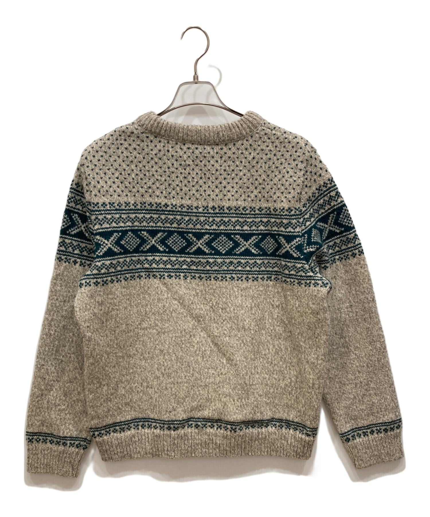 中古・古着通販】L.L.Bean (エルエルビーン) ニット ベージュ×グリーン