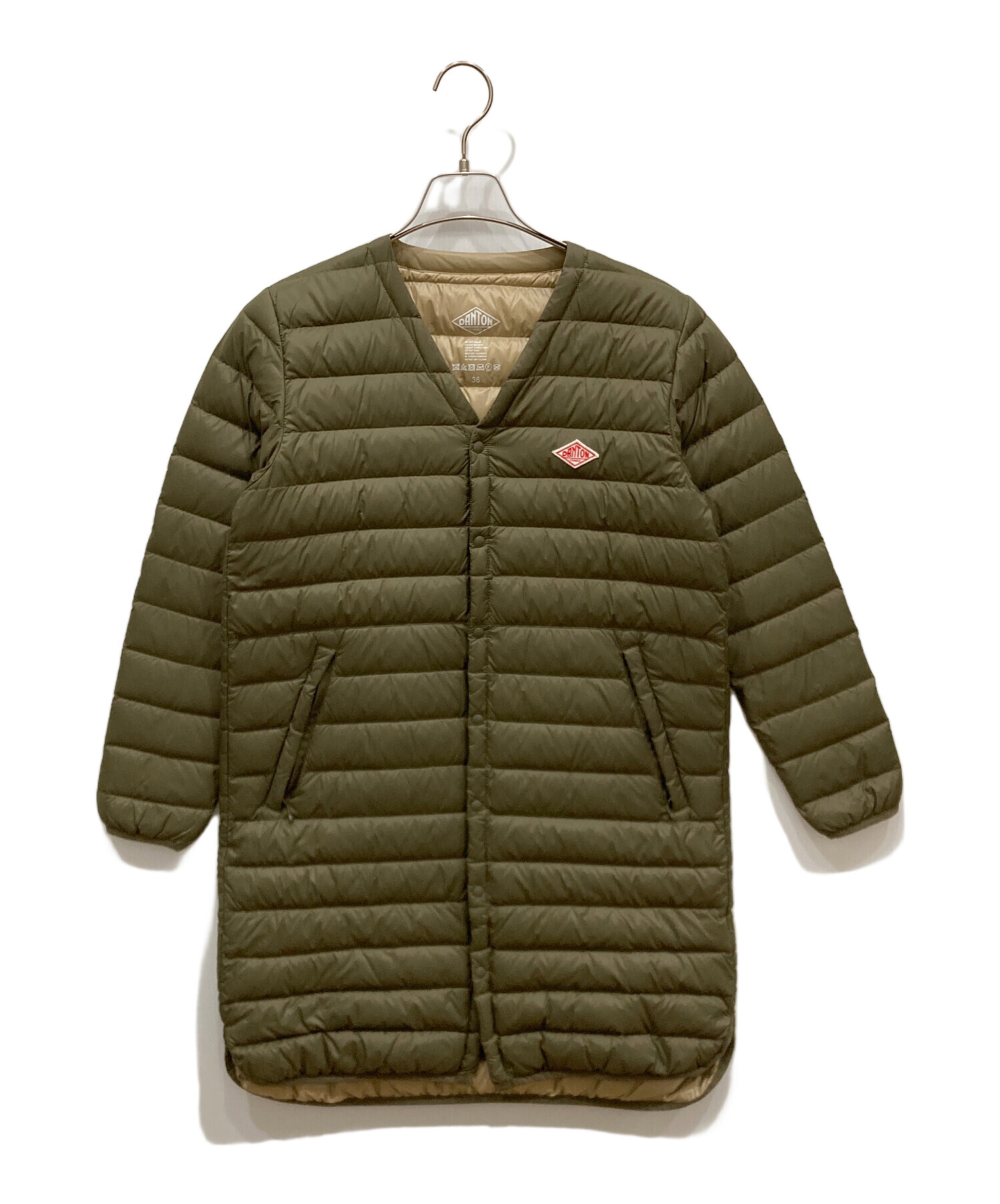 中古・古着通販】DANTON (ダントン) ロングダウンコート カーキ サイズ 