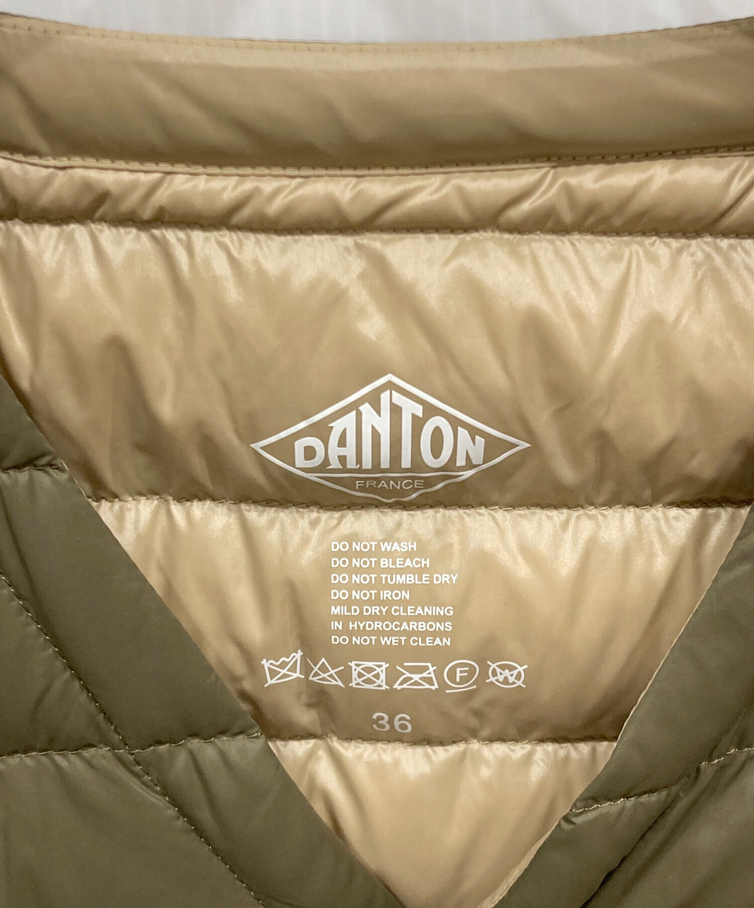 DANTONロングコート　カーキ　36サイズ 中古・古着通販】DANTON (ダントン) ロングダウンコート カーキ サイズ
