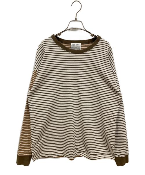 【K．K 】INSCRIRE ボーダーカットソー　M 中古・古着通販】INSCRIRE (アンスクリア) バイカラーボーダー