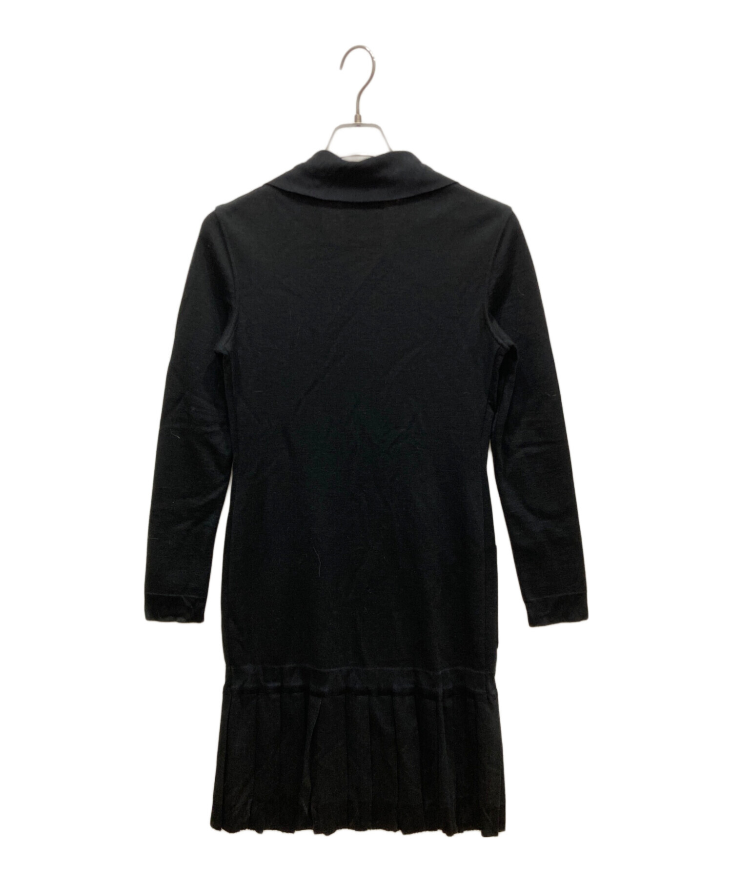 シャネル CHANEL ウール ワンピース 38 中古・古着通販】CHANEL (シャネル) ウールワンピース ブラック サイズ