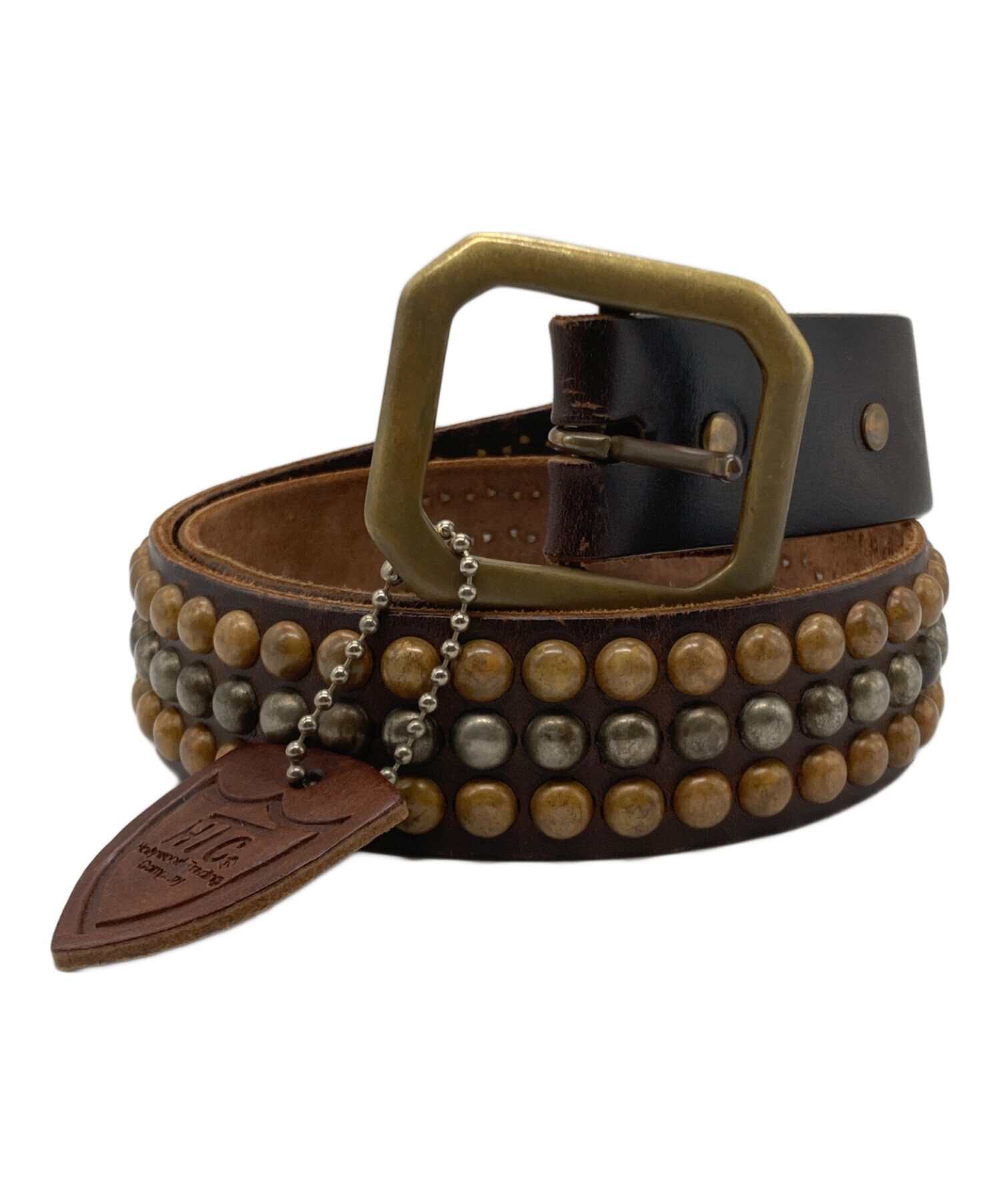 中古・古着通販】HTC (エイチティーシー) スタッズレザーベルト