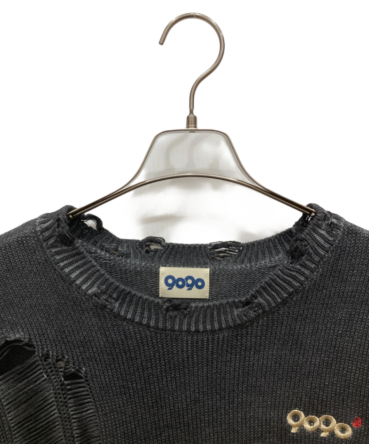 中古・古着通販】9090 (9090) OG Logo Boro Crewneck Knit グレー 