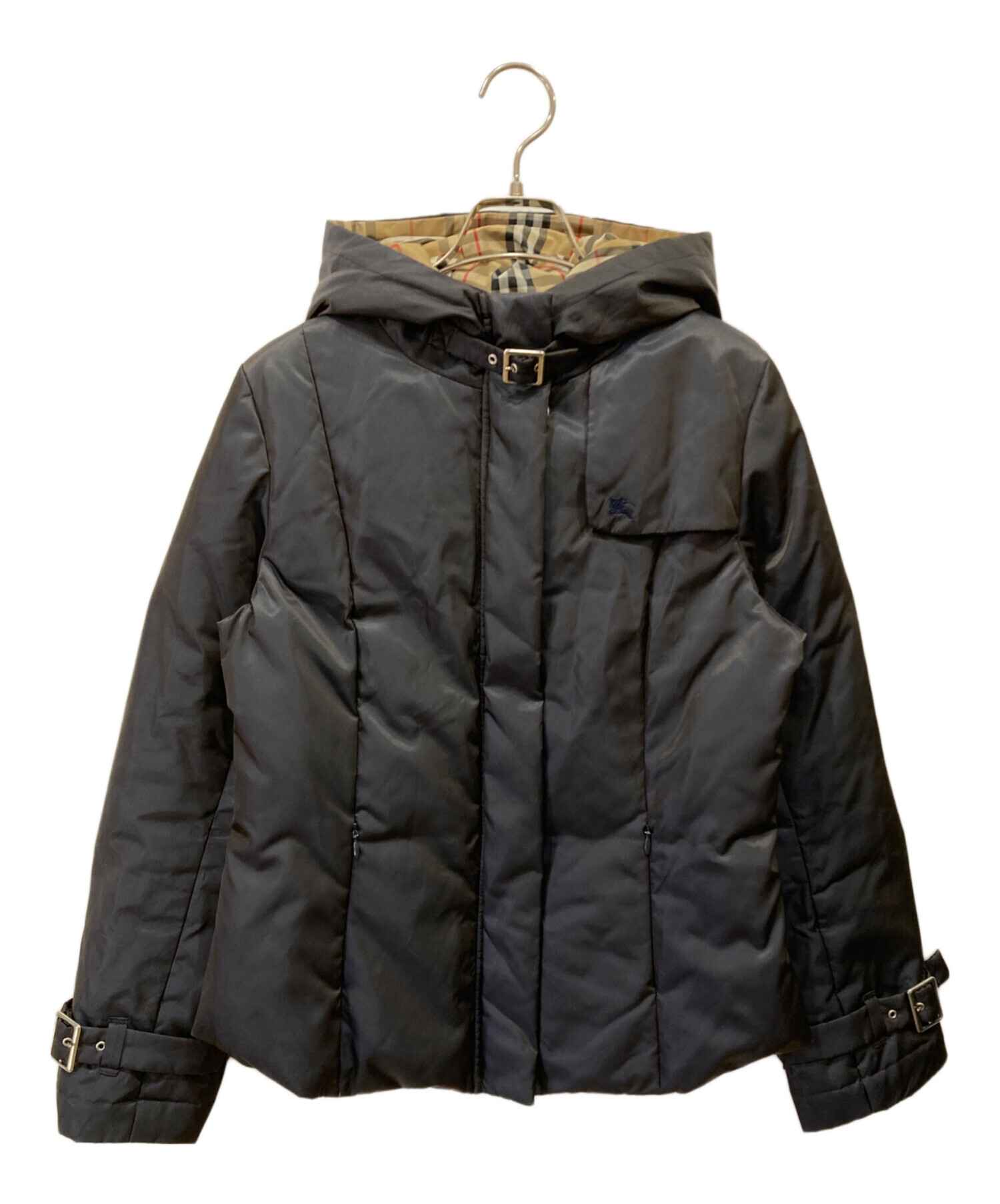 ★BURBERRY LONDON★ダウンジャケット　ネイビー／レディース36 中古・古着通販】BURBERRY (バーバリー) ダウンジャケット ネイビー