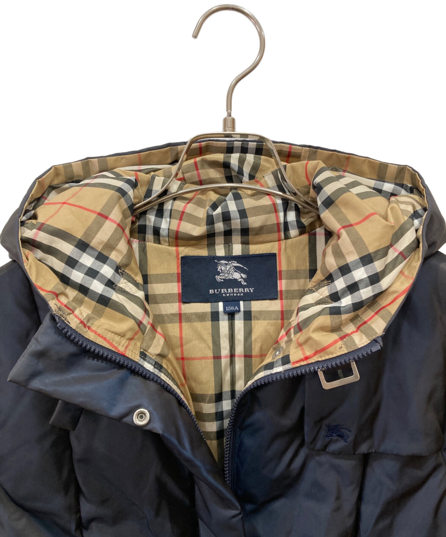 中古・古着通販】BURBERRY (バーバリー) ダウンジャケット ネイビー 