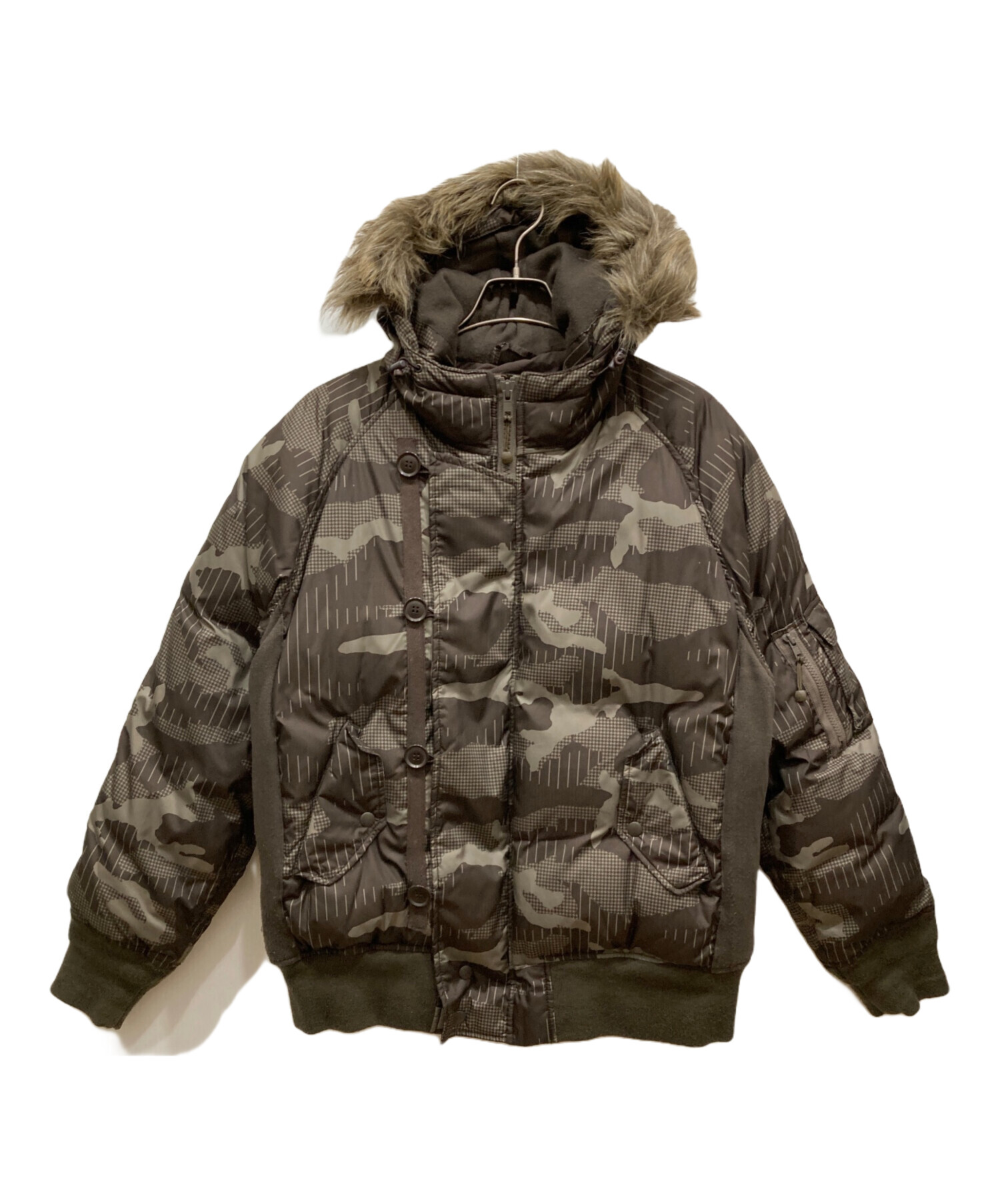 中古・古着通販】stussy (ステューシー) N-2Bカモフラダウンジャケット