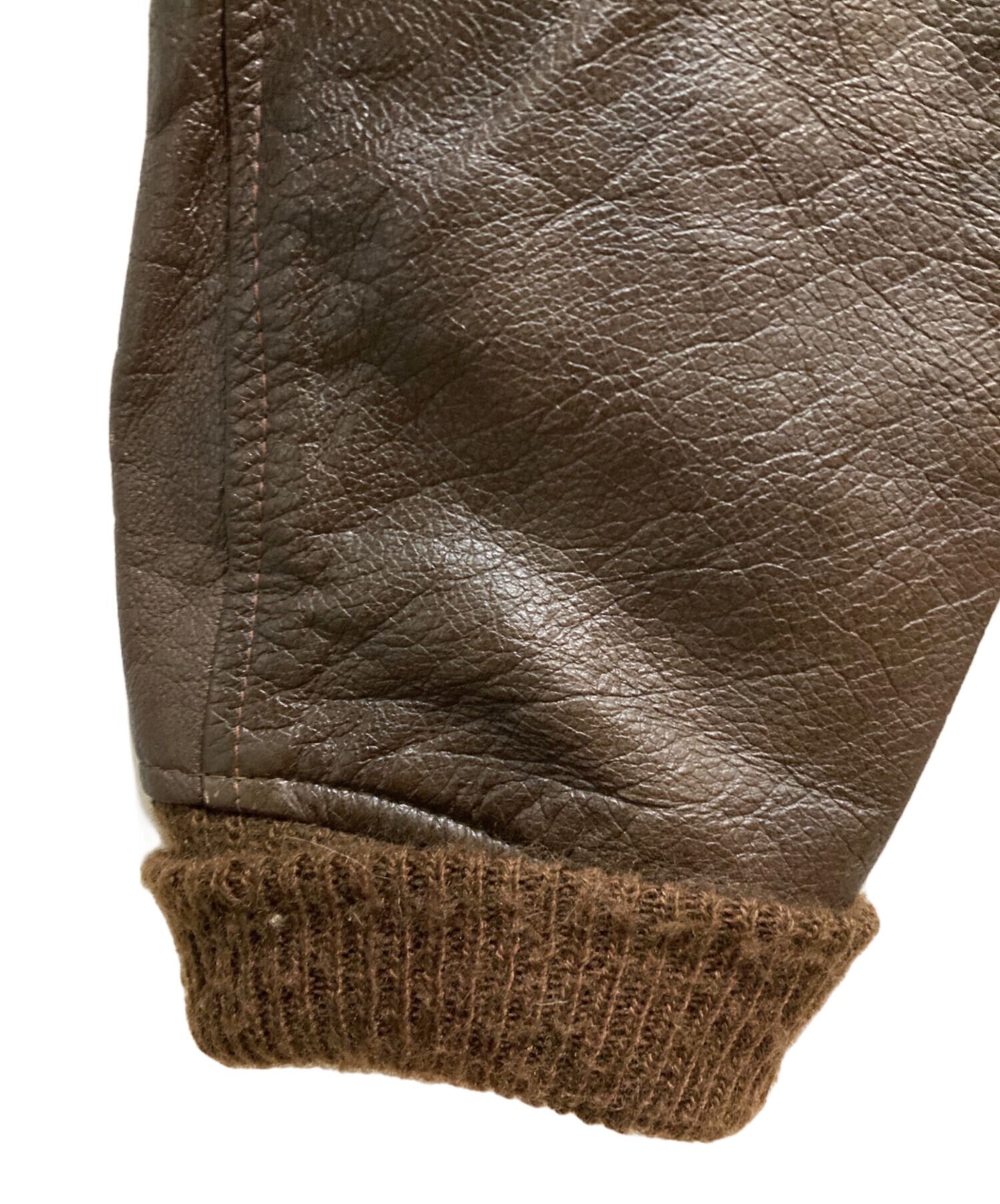 Brooks Brothers レザーフライトジャケット ブラウン L 中古・古着通販】BROOKS BROTHERS (ブルックスブラザーズ) G-1 レザー