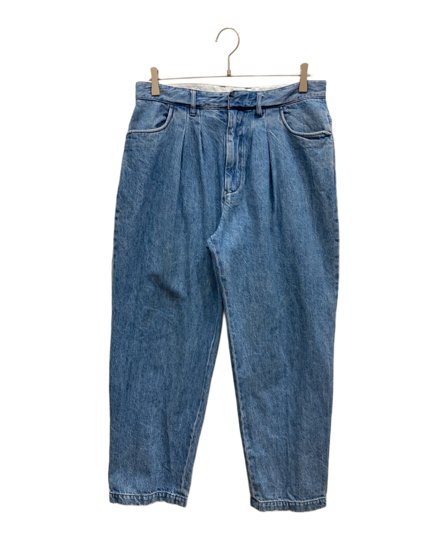 中古・古着通販】FARAH (ファーラー) ツータックワイドデニムパンツ 