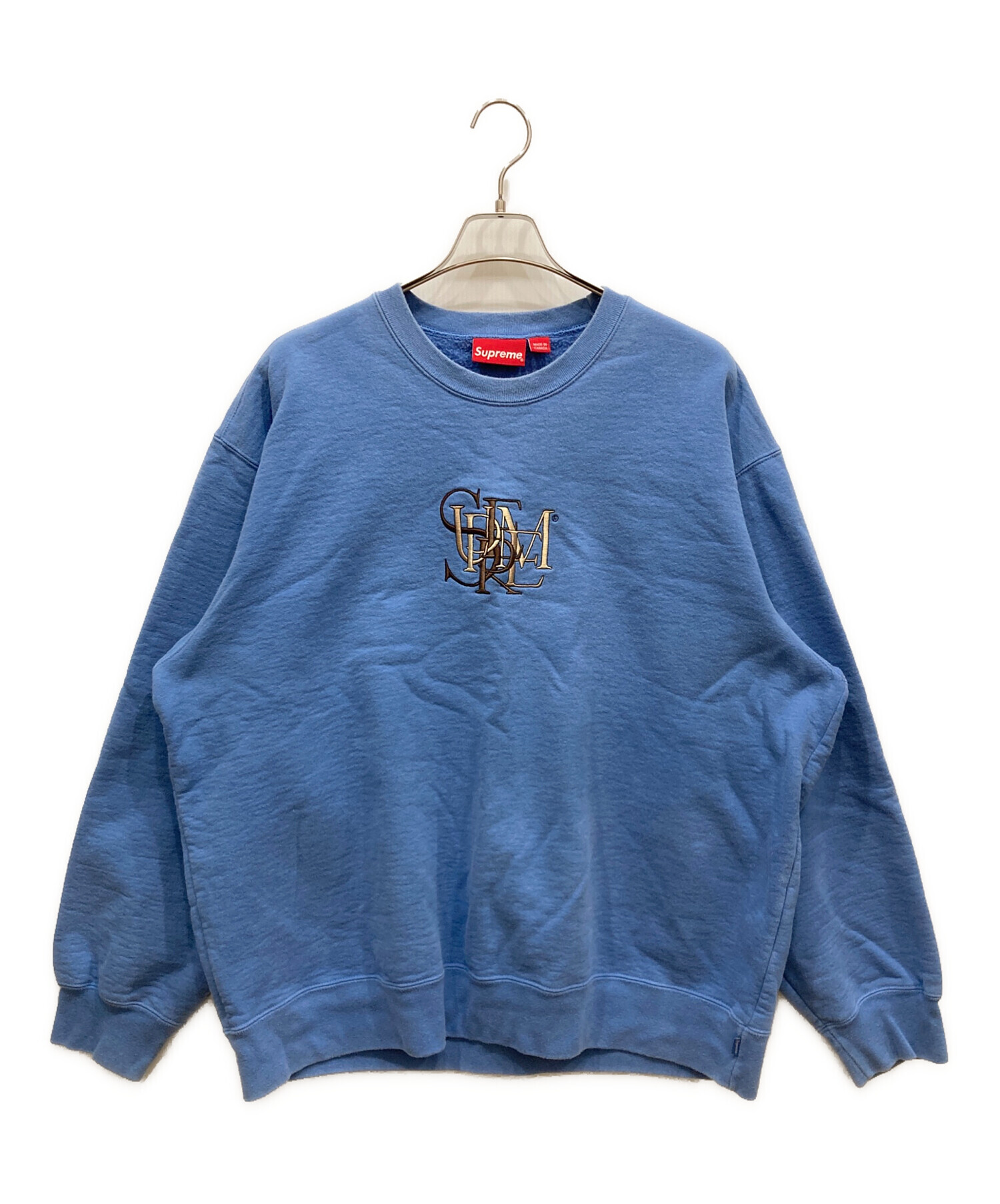 中古・古着通販】Supreme (シュプリーム) Overlap Crewneck ブルー  