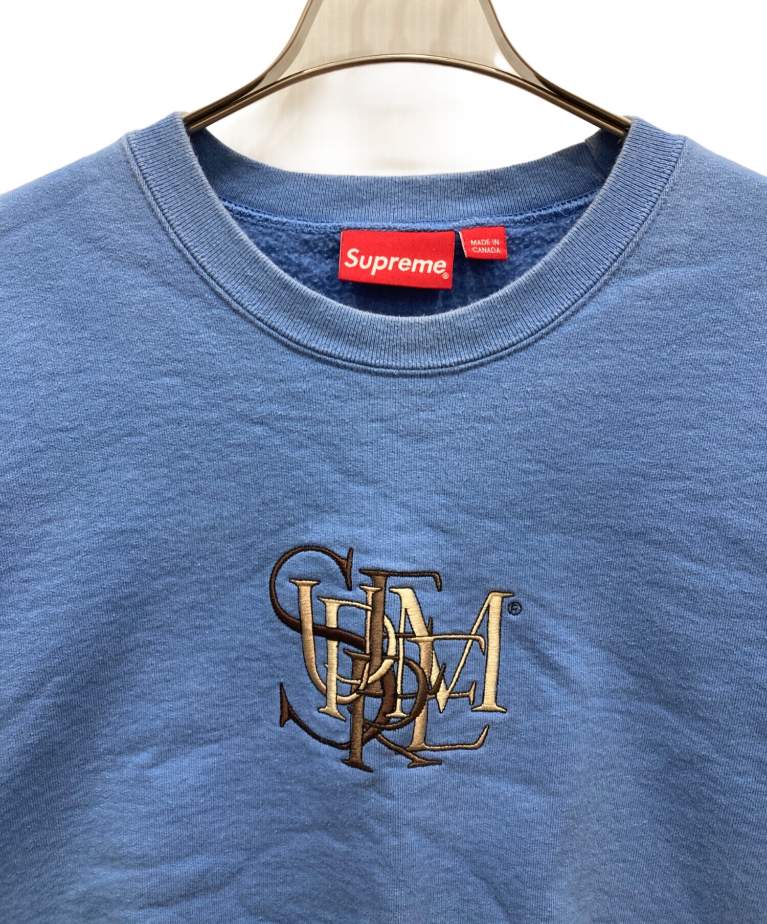 中古・古着通販】Supreme (シュプリーム) Overlap Crewneck ブルー
