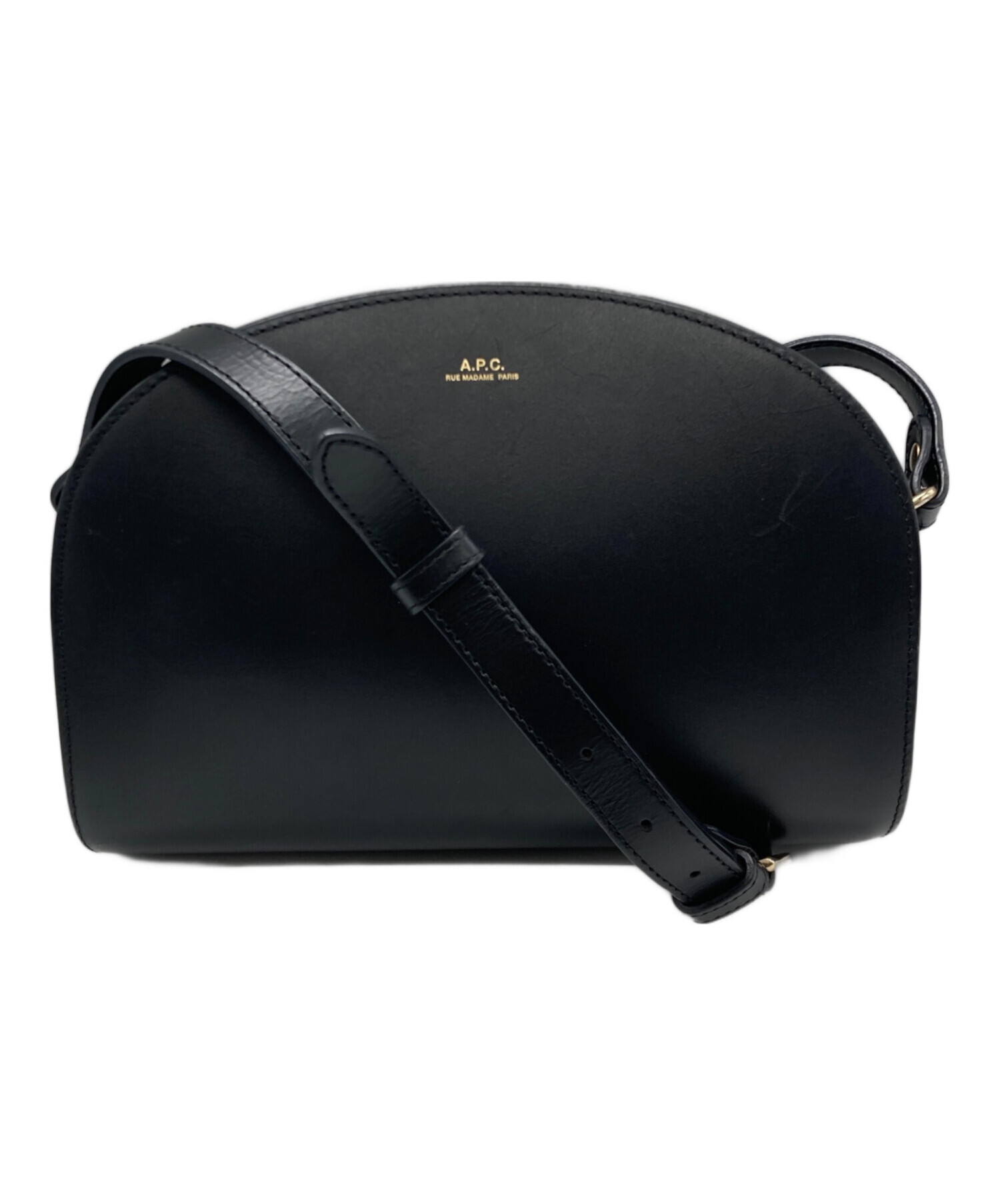 中古・古着通販】A.P.C. (アーペーセー) ハーフムーンショルダーバッグ  