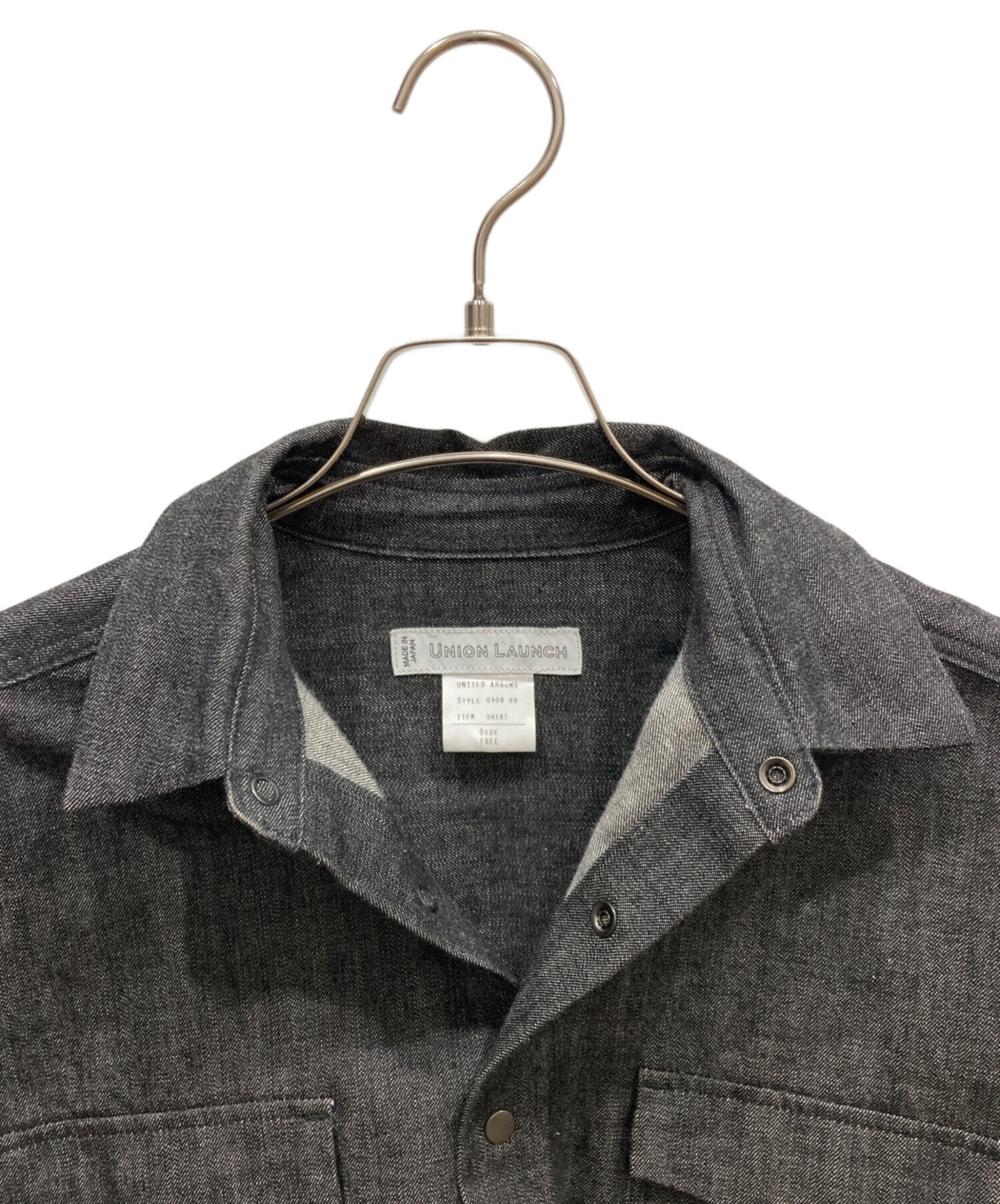 UNION LAUNCH ユニオンランチ カジュアルシャツ XS グレー 【古着】【中古】【送料無料】 中古・古着通販】UNION LAUNCH (ユニオンランチ) UNITED ARROWS