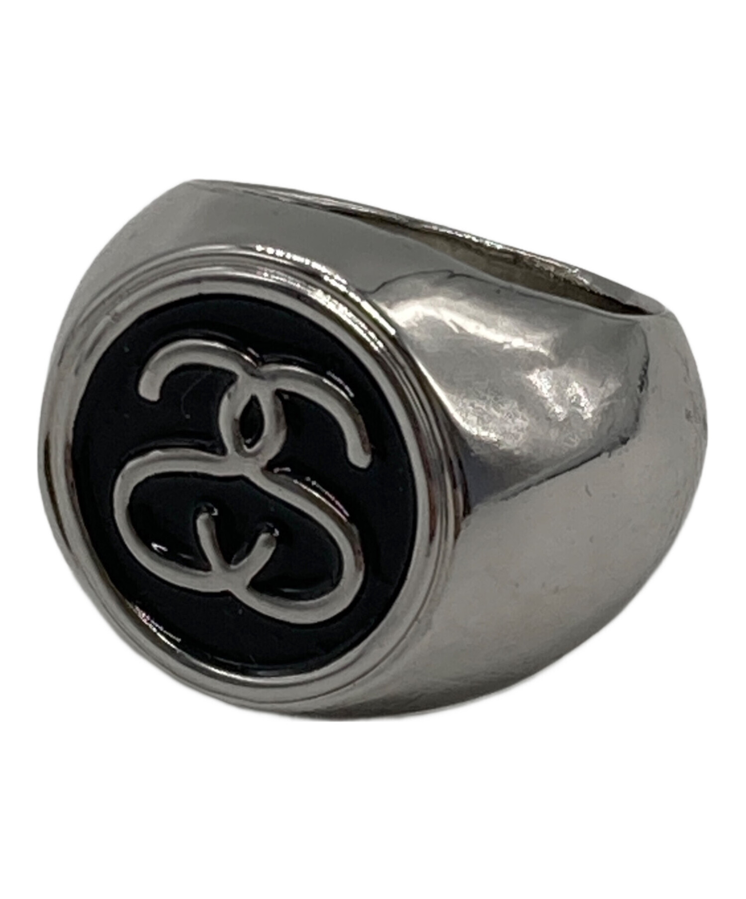 Stussy SSリンク ゴールド加工 ブラック リング 指輪 RING STUSSY ステューシー SS LINK RING SSリンク 指輪 ゴールド 【公式通販】
