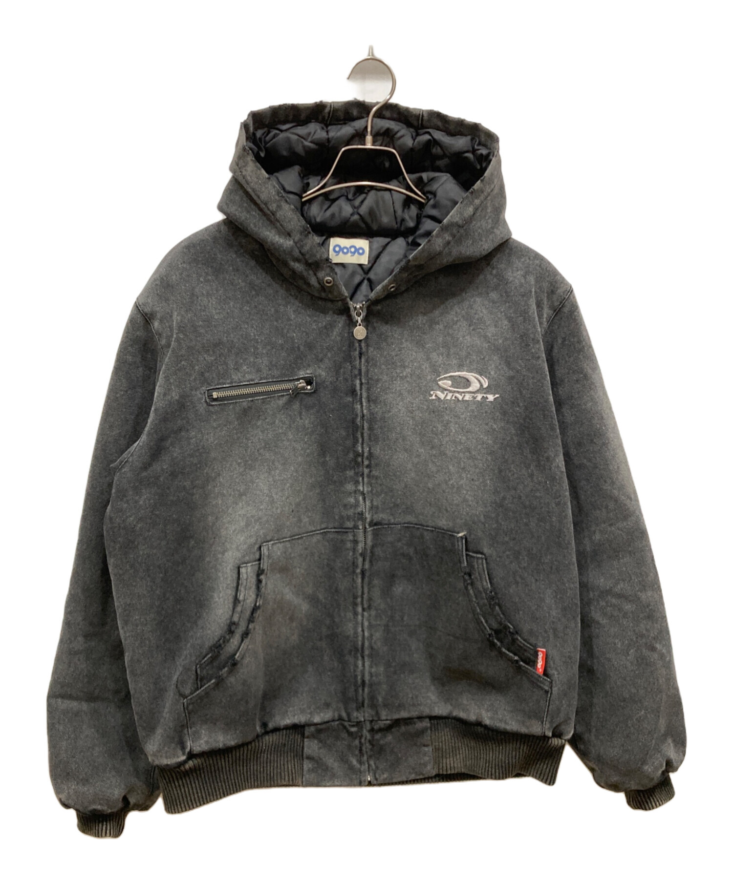 中古・古着通販】9090 (9090) ダックフーディジャケット グレー サイズ 