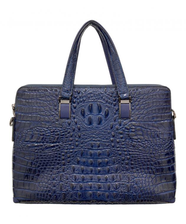 中古・古着通販】BOLINI (ボリーニ) クロコ型押しトートバッグ ブルー