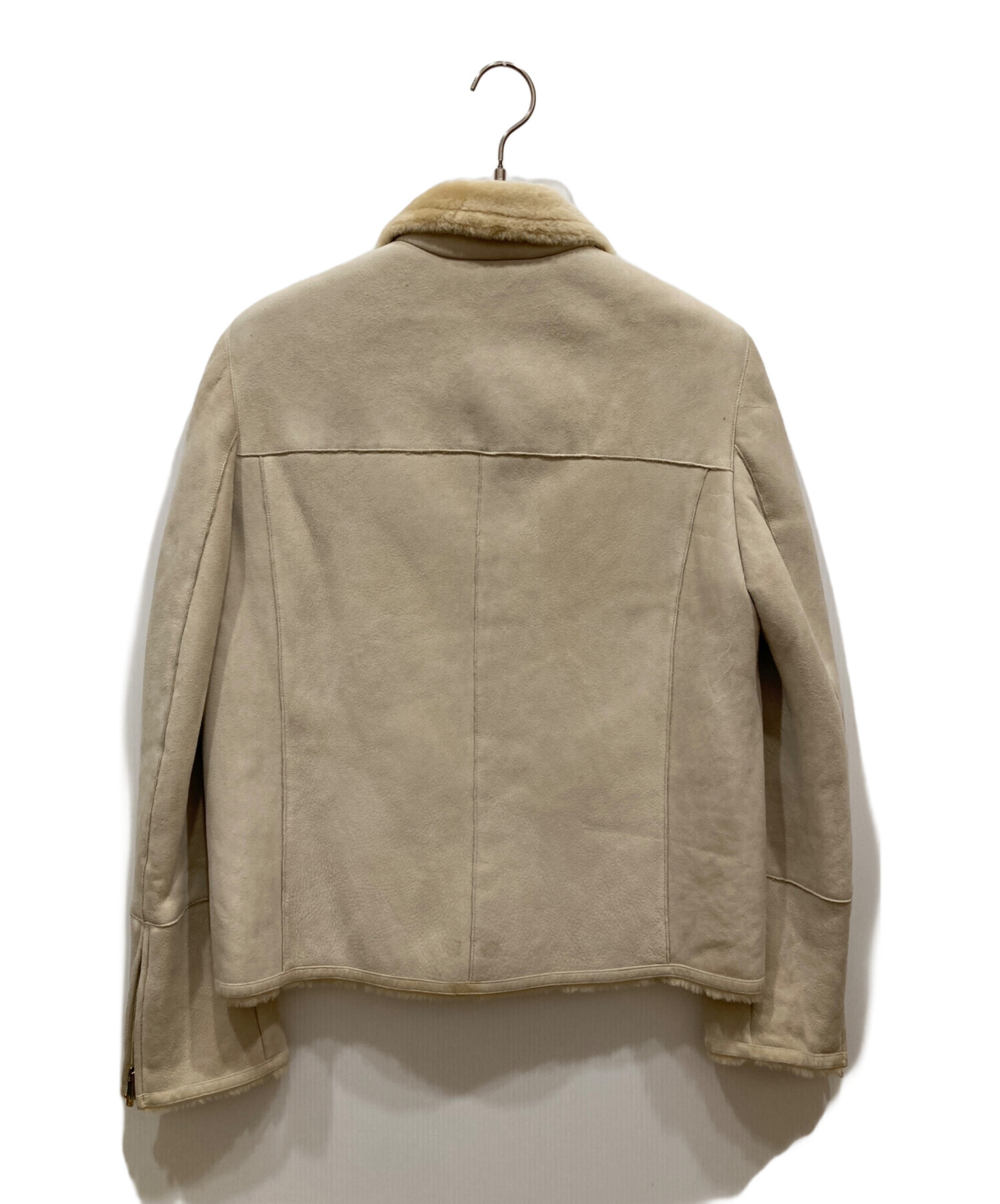 Ferragamo ベージュ スエードジャケット ムートンジャケット 中古・古着通販】Salvatore Ferragamo (サルヴァトーレ フェラガモ