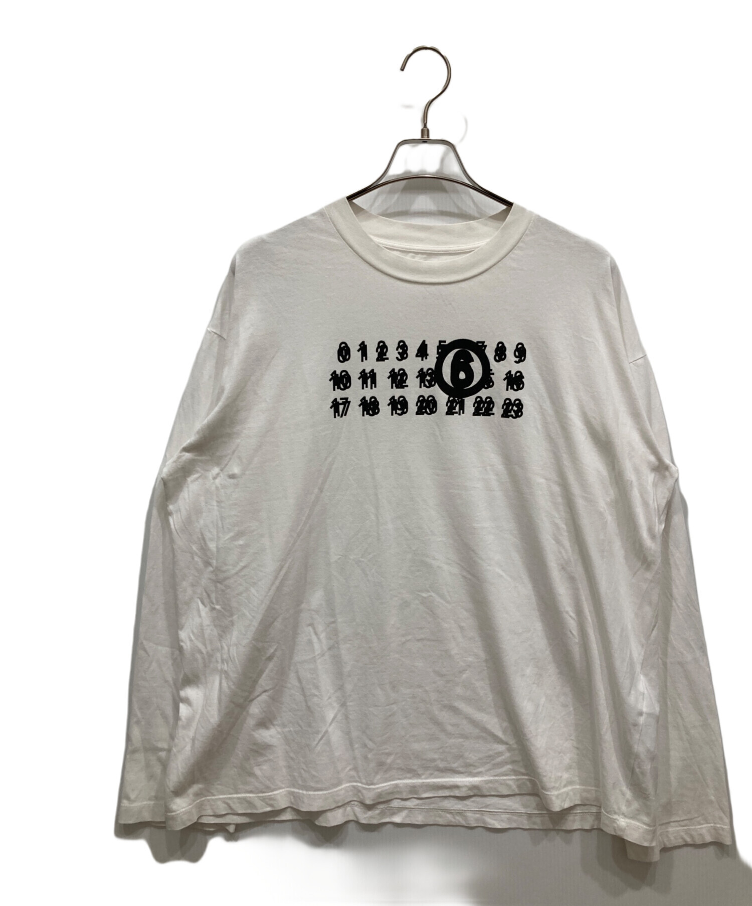 MM6 エムエムシックス Tシャツ・カットソー M 白 【古着】【中古】【送料無料】 MM6 - MM6 エムエムシックス Tシャツ・カットソー M 白 【古着】【中古