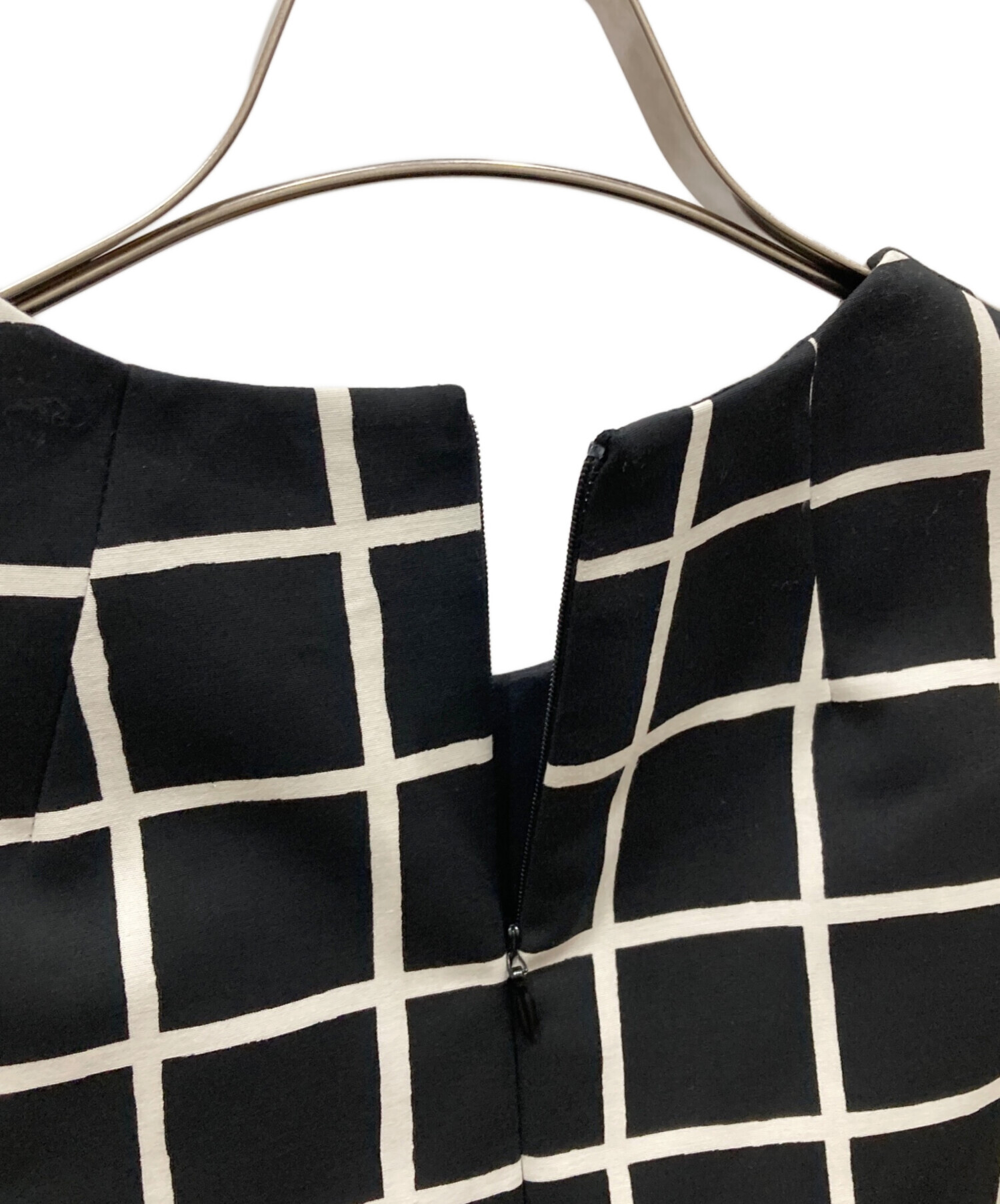 中古・古着通販】marimekko (マリメッコ) 半袖チェックワンピース