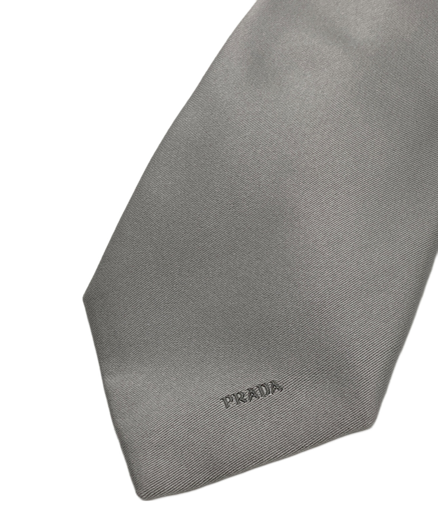 中古・古着通販】PRADA (プラダ) シルクネクタイ グレー サイズ