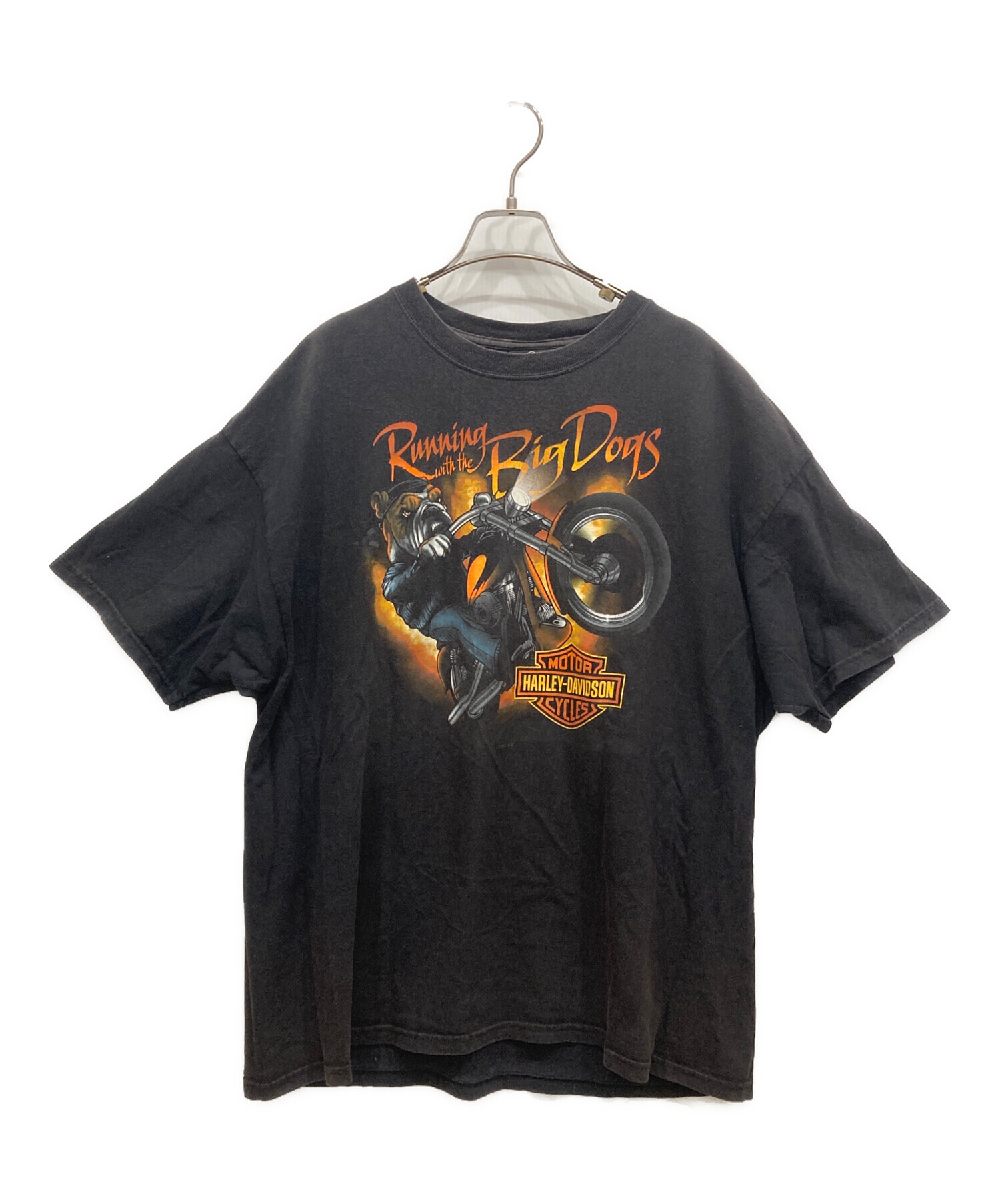 HARLEY DAVIDSON 80s 襤褸 Tシャツ 鬼フェード 両面プリント HARLEY DAVIDSON 80s 襤褸 Tシャツ 鬼フェード 両面プリント