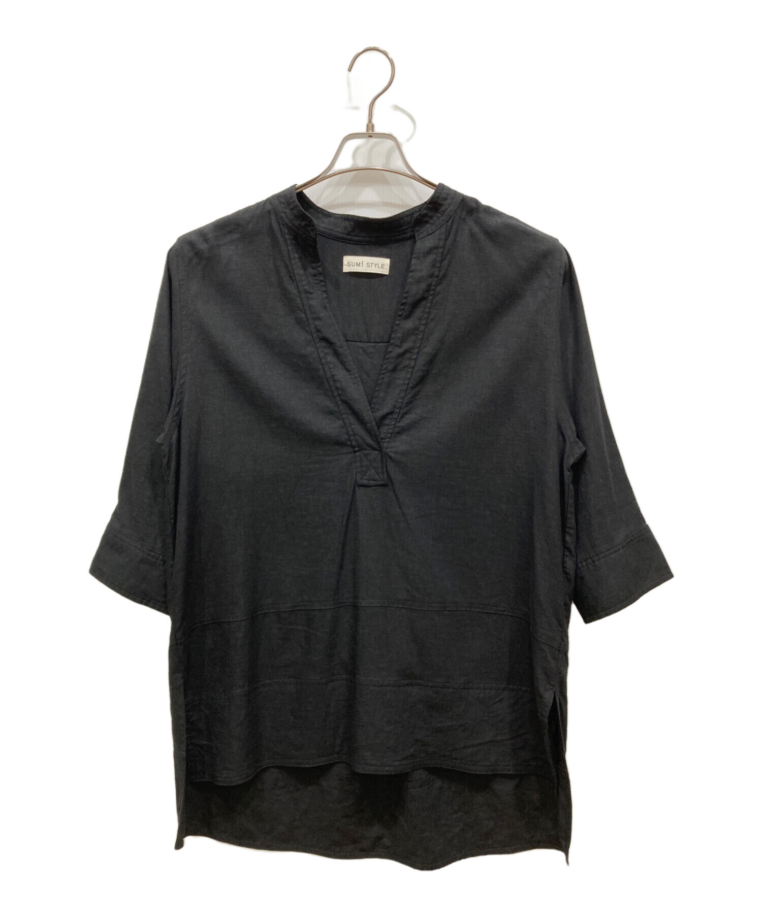 中古・古着通販】SUMI STYLE (スミ スタイル) 麻混チュニックシャツ 