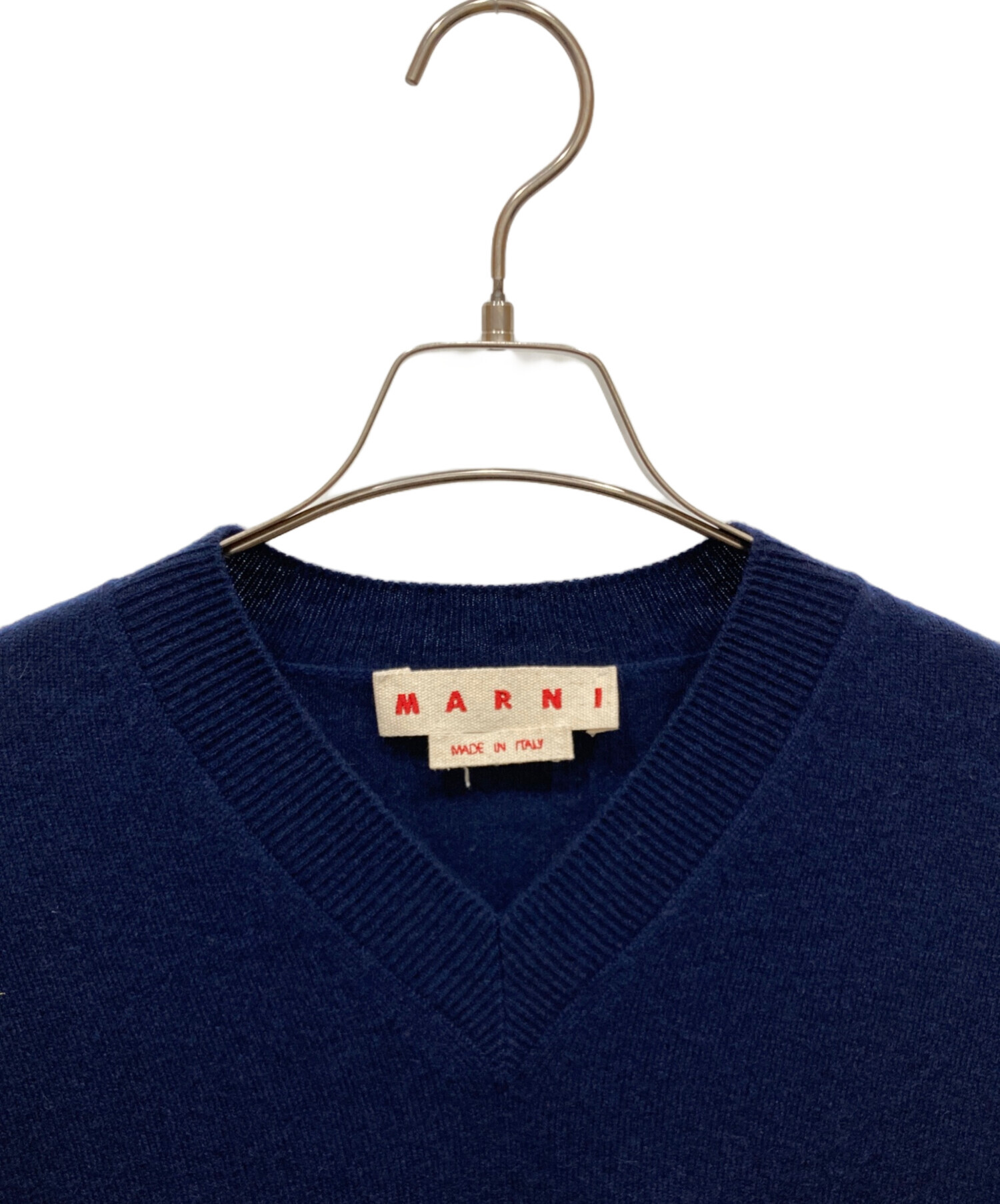 中古・古着通販】MARNI (マルニ) ロゴカシミア Vネック ロングセーター 