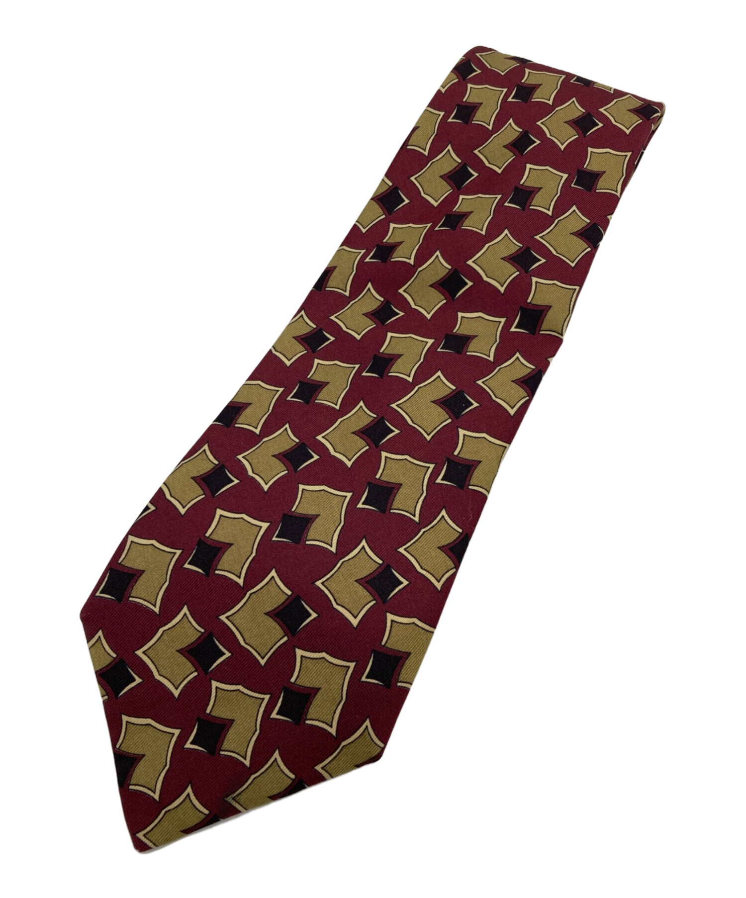 CHANEL シャネル　バーガンディ ボルドー　ココシャネルロゴ　　ネクタイ 中古・古着通販】CHANEL (シャネル) ネクタイ ブラウン×ボルドー